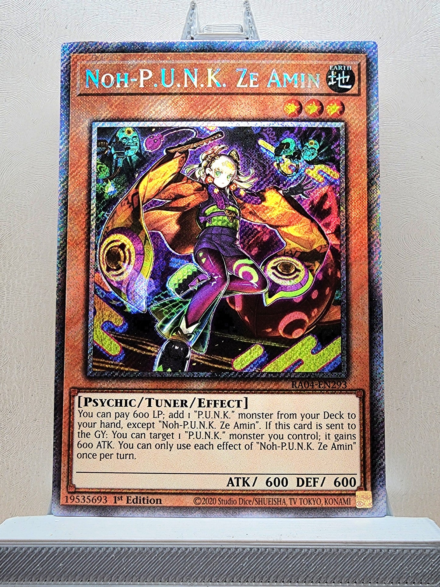 Yugioh! 1x Noh-P.U.N.K. Ze Amin (RA04 - Platinum Secret Rare) 1st Edition