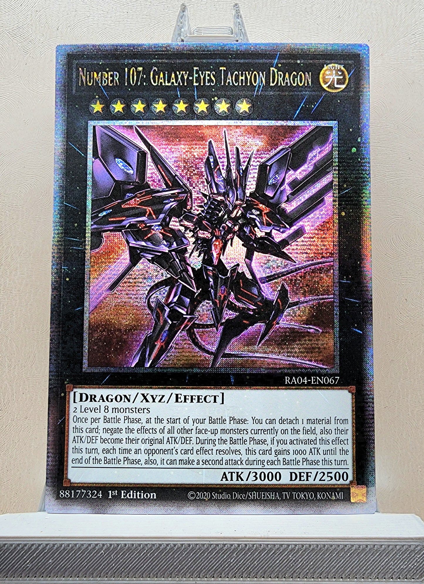 Yugioh! 1x Number 107: Galaxy-Eyes Tachyon Dragon (RA04 - Quarter Century Secret Rare) 1st Edition