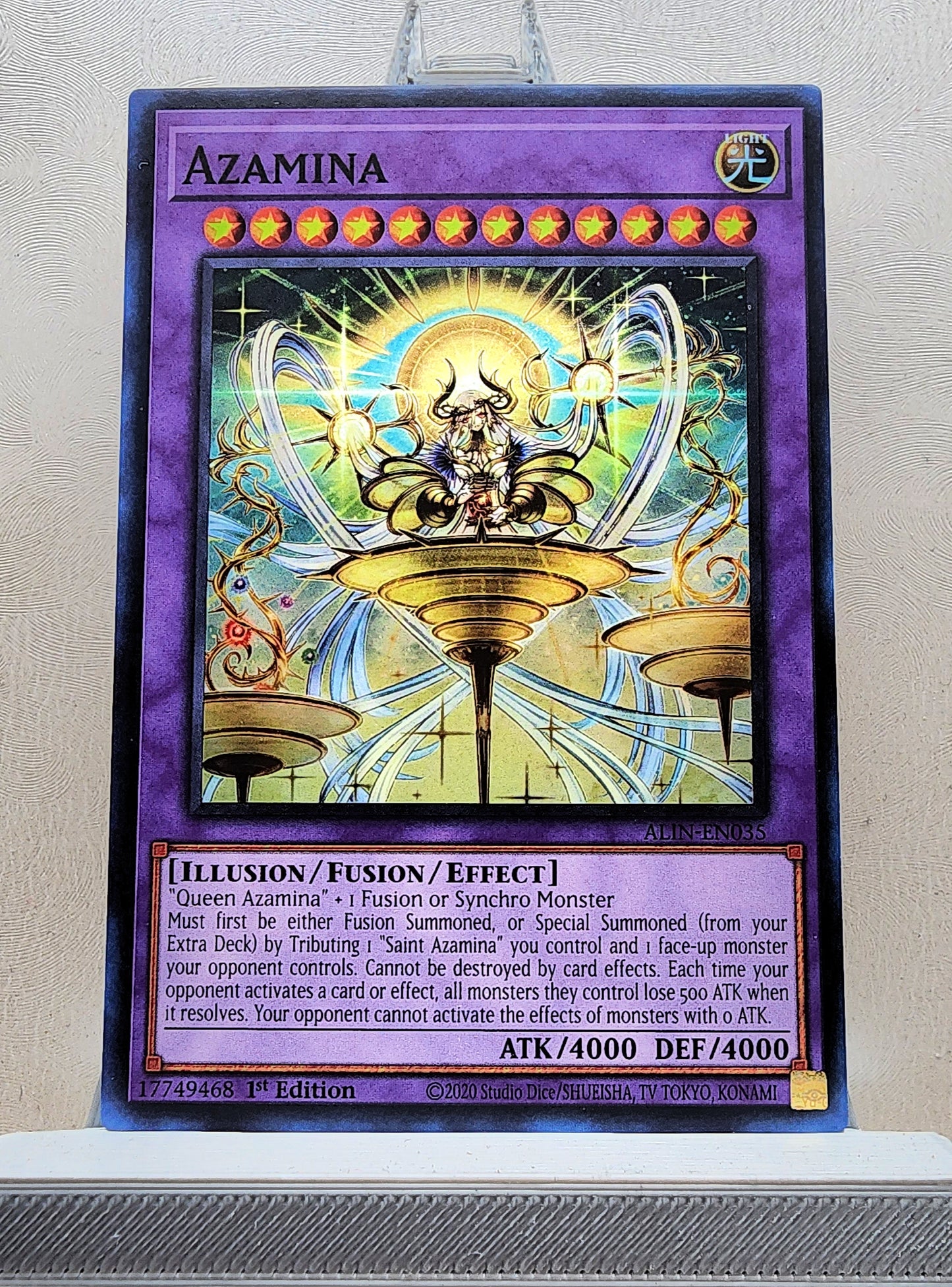 Yugioh! 1x Azamina (ALIN - Super Rare) 1st Edition