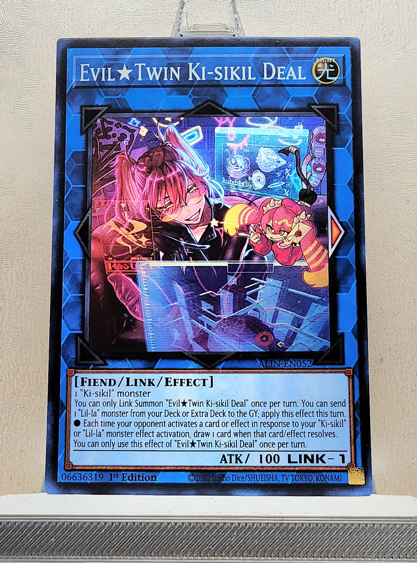 Yugioh! 1x Evil★Twin Ki-sikil Deal (ALIN - Super Rare) 1st Edition