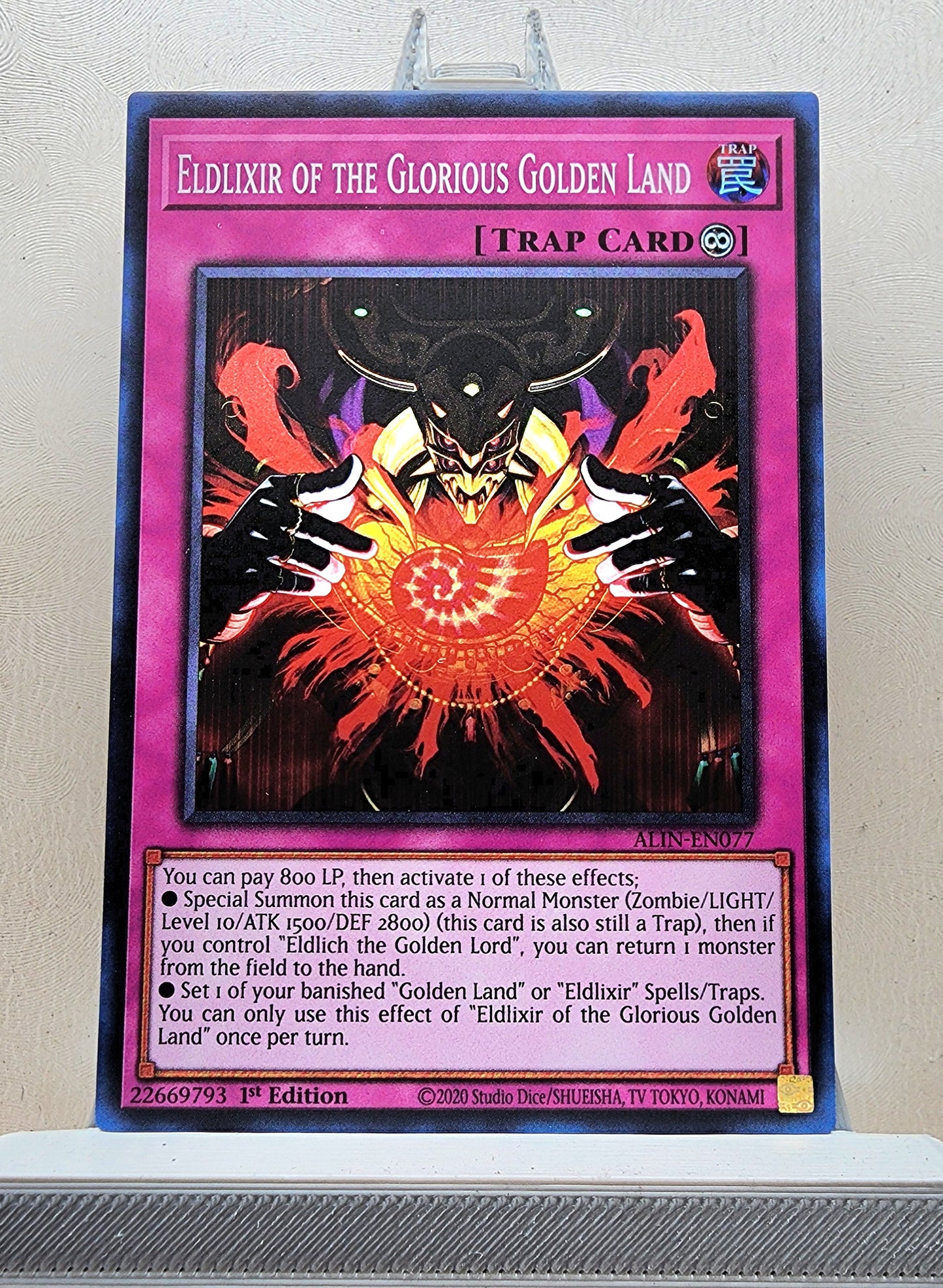 Yugioh! 1x Eldlixir of the Glorious Golden Land (ALIN - Super Rare) 1st Edition