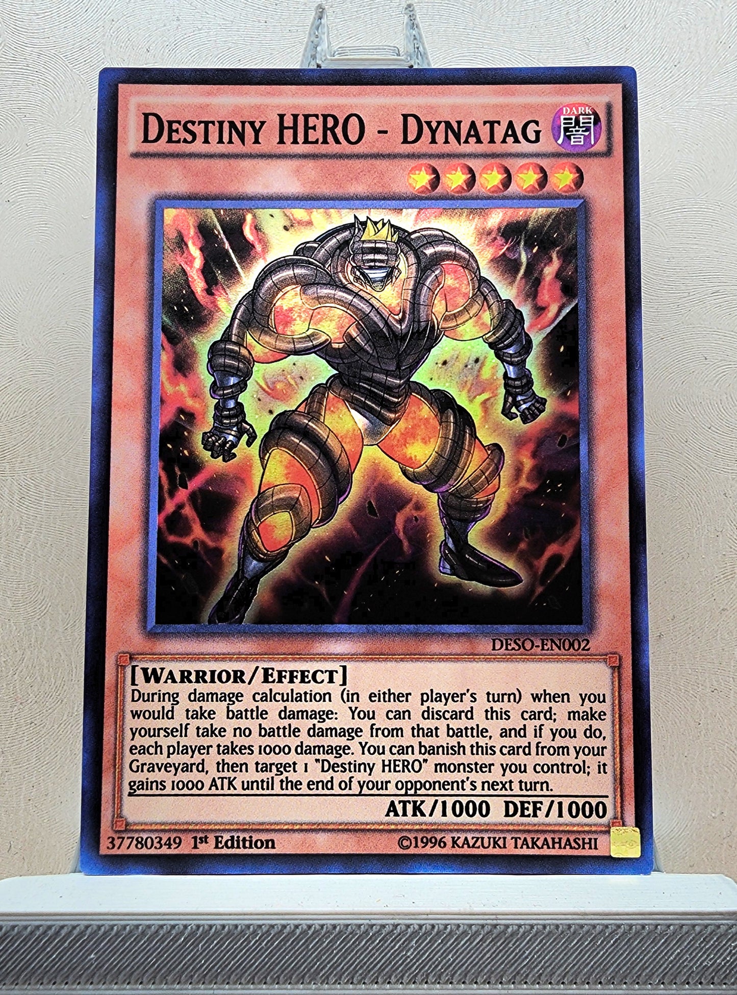Yugioh! 1x Destiny HERO - Dynatag (DESO - Super Rare) 1st Edition