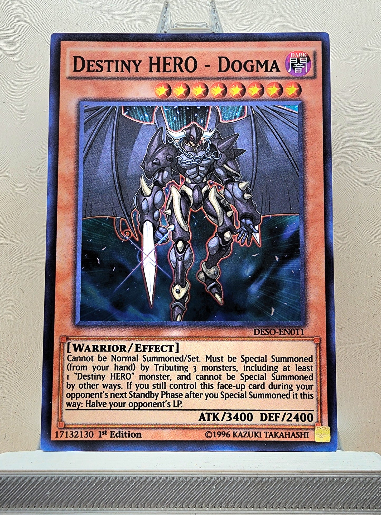 Yugioh! 1x Destiny HERO - Dogma (DESO - Super Rare) 1st Edition