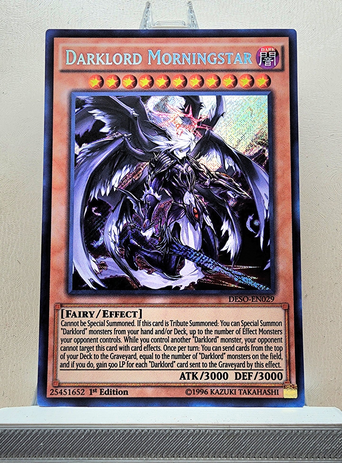 Yugioh! 1x Darklord Morningstar (DESO - Secret Rare) 1st Edition