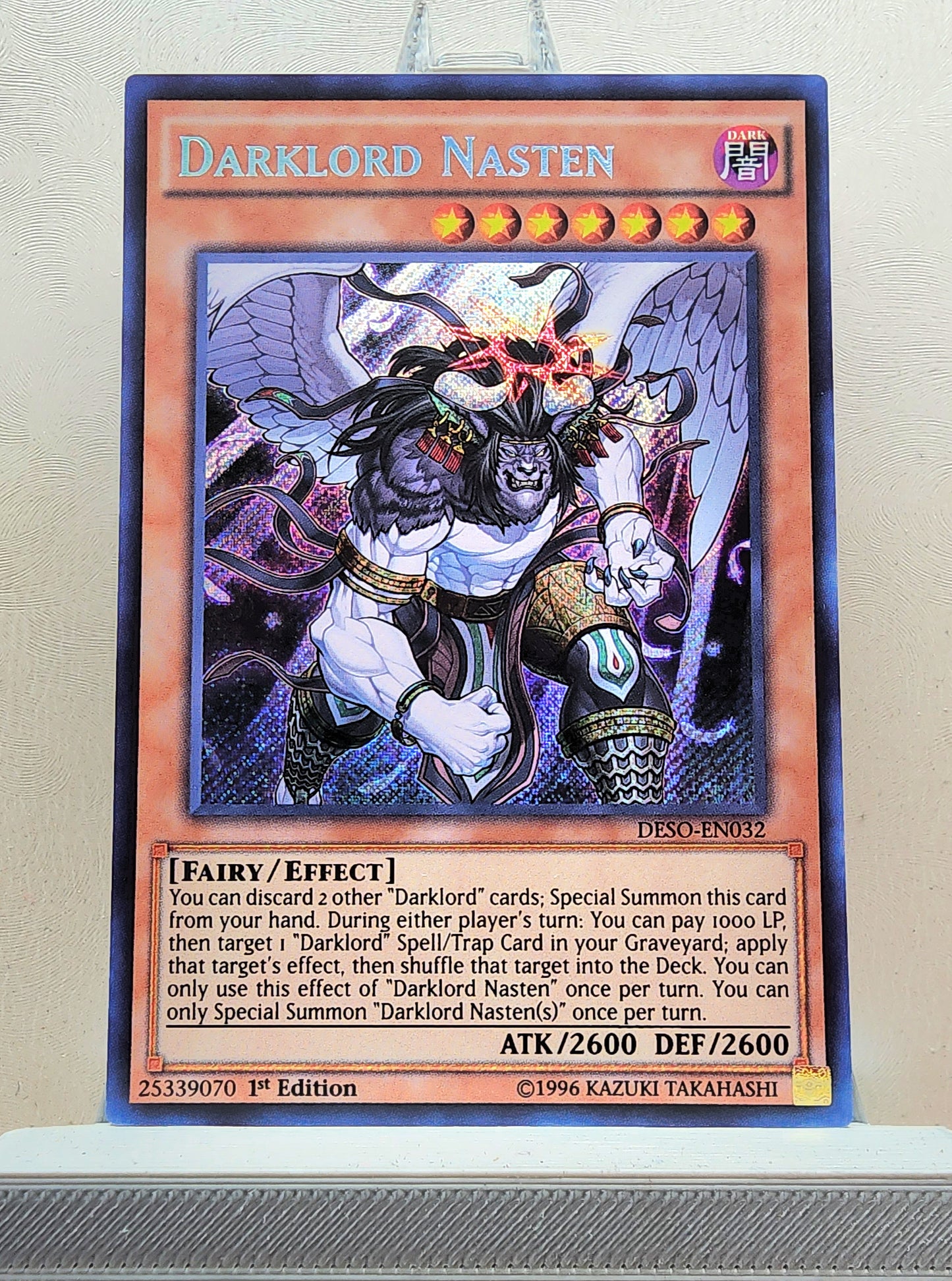 Yugioh! 1x Darklord Nasten (DESO - Secret Rare) 1st Edition