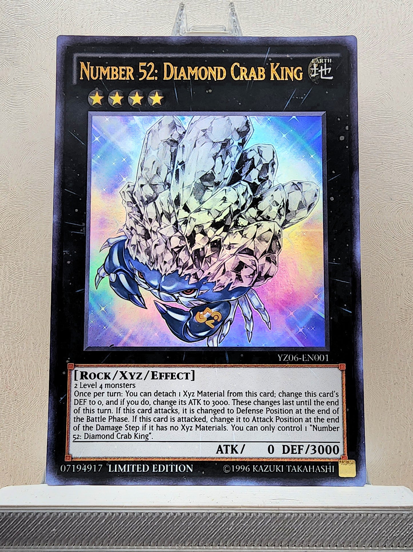Yugioh! 1x Number 52: Diamond Crab King (YZ06 - Ultra Rare) Limited Edition