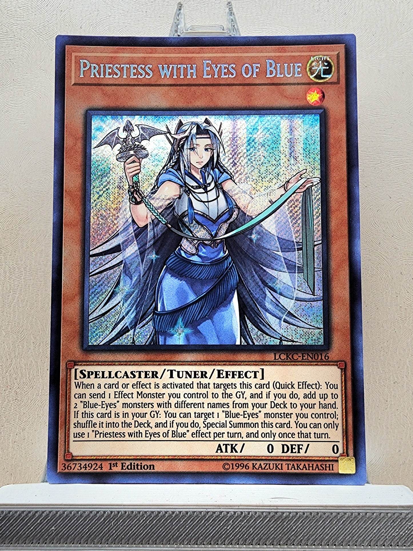 Yugioh! 1x Priestess with Eyes of Blue (LCKC - Secret Rare) 1st Edition