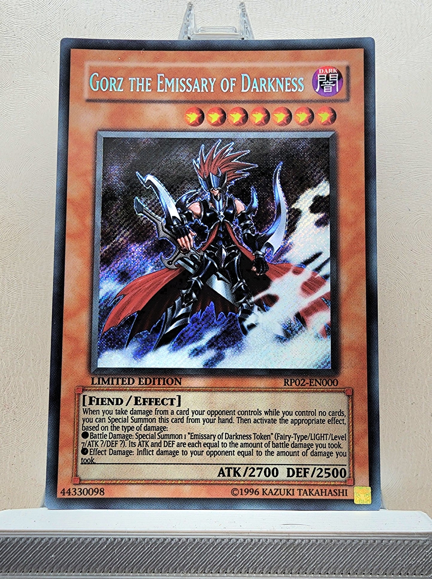 Yugioh! 1x Gorz the Emissary of Darkness (RP02 - Secret Rare) Limited Edition