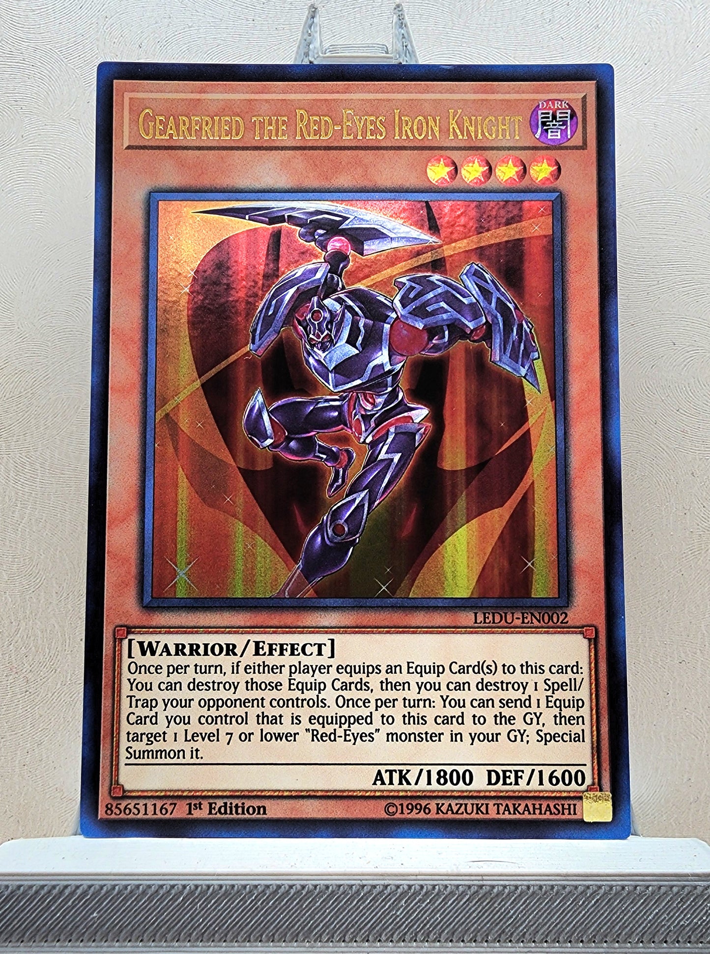 Yugioh! 1x Gearfried the Red-Eyes Iron Knight (LEDU - Ultra Rare) 1st Edition
