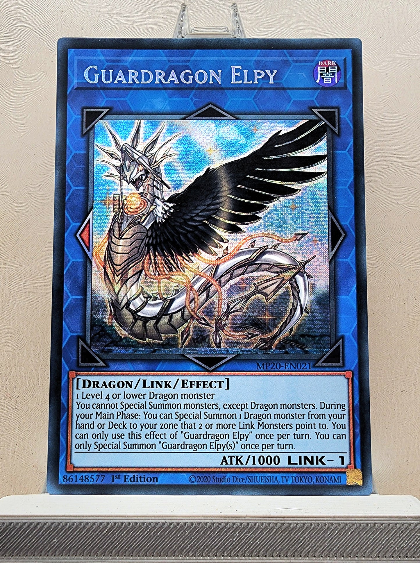 Yugioh! 1x Guardragon Elpy (MP20 - Prismatic Secret Rare) 1st Edition