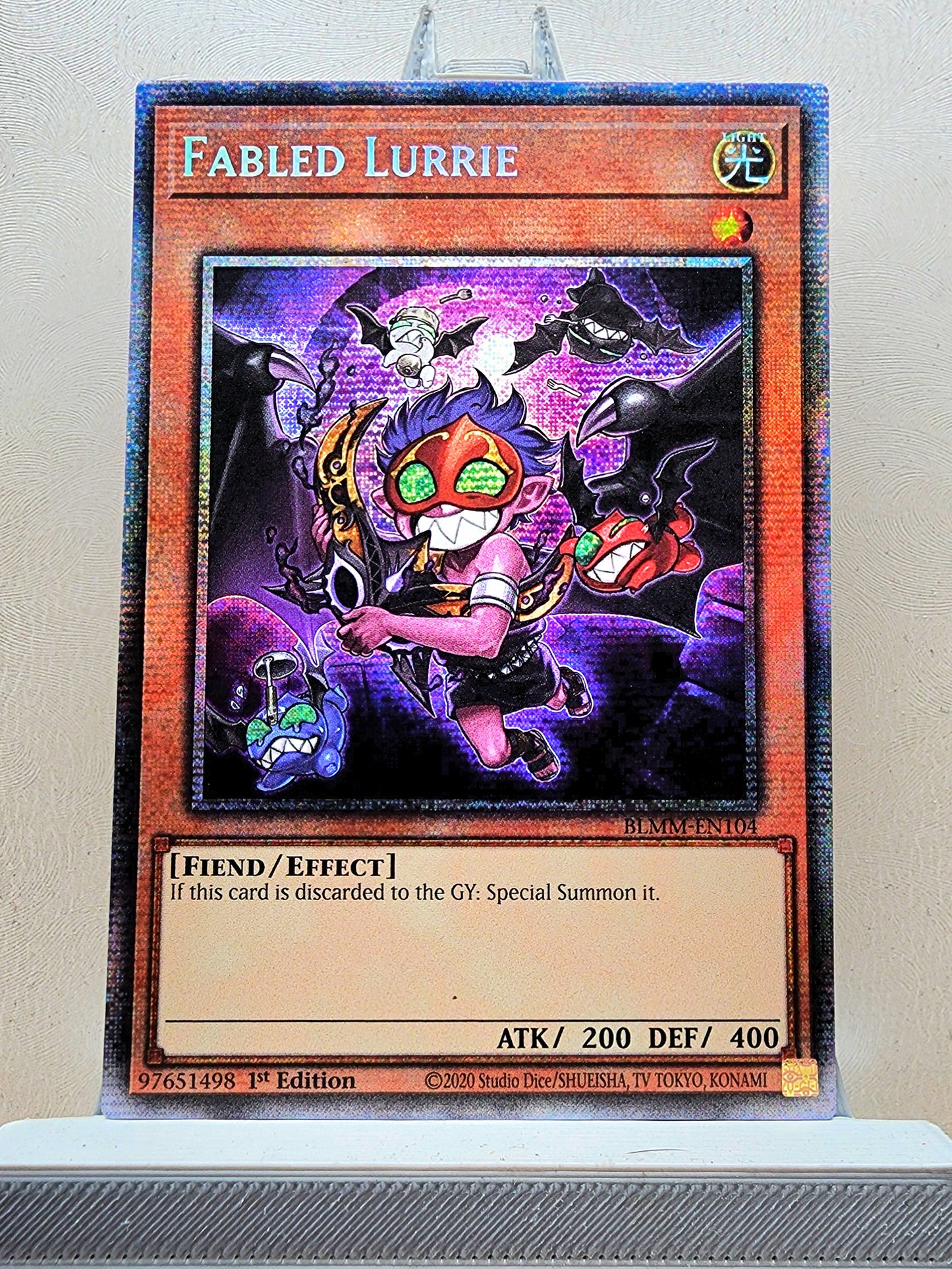 Yugioh! 1x Fabled Lurrie Alt Art (BLMM - Starlight Rare) 1st Edition