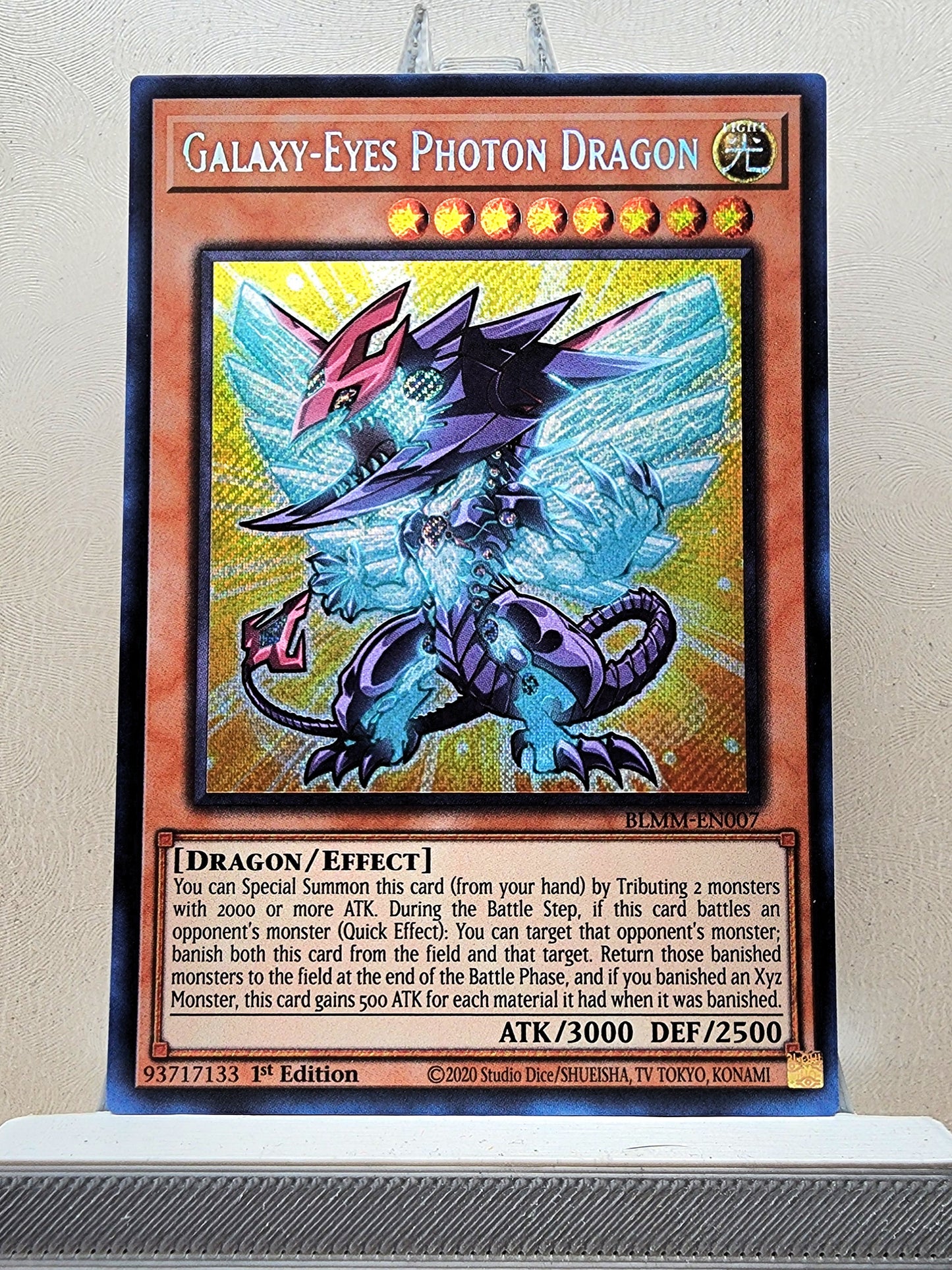 Yugioh! 1x Galaxy-Eyes Photon Dragon Chibi Artwork (BLMM - Secret Rare) 1st Edition