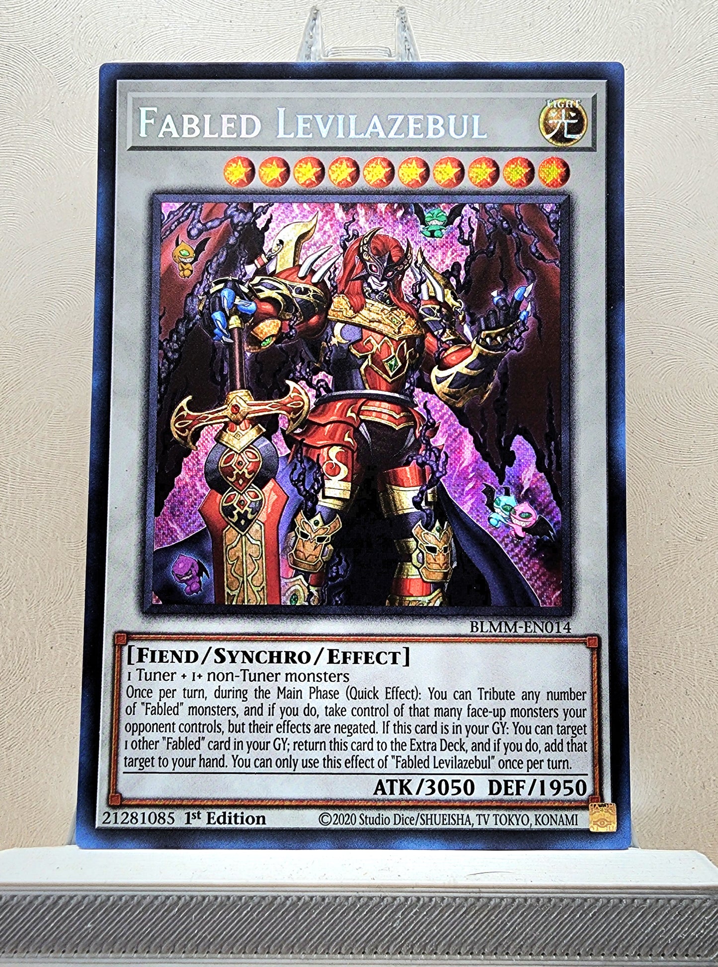 Yugioh! 1x Fabled Levilazebul (BLMM - Secret Rare) 1st Edition