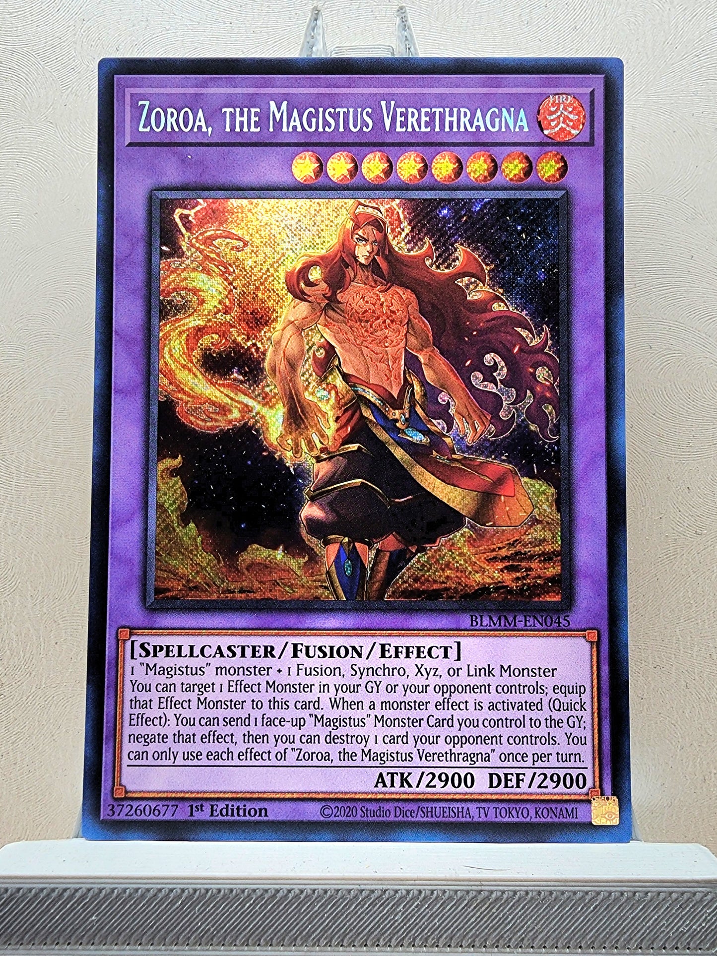 Yugioh! 1x Zoroa, the Magistus Verethragna (BLMM - Secret Rare) 1st Edition