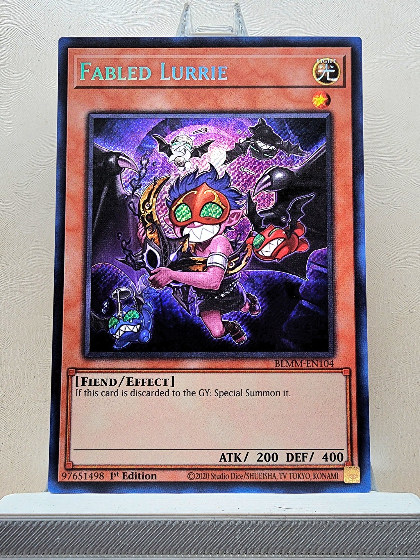 Yugioh! 1x Fabled Lurrie Alt Art (BLMM - Secret Rare) 1st Edition
