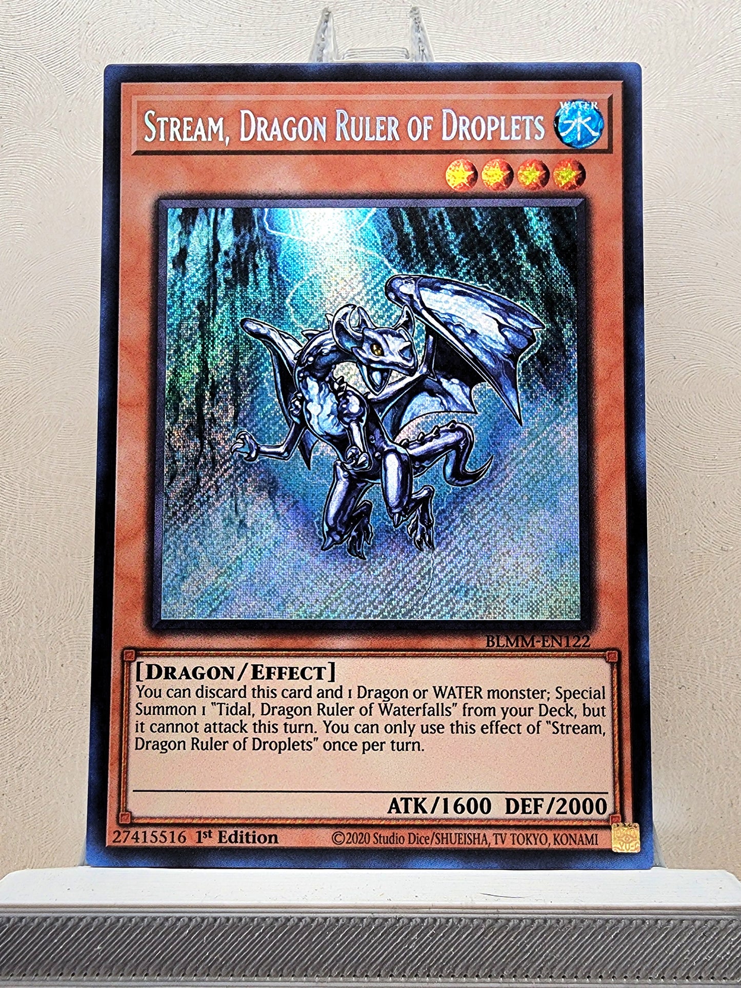 Yugioh! 1x Stream, Dragon Ruler of Droplets (BLMM - Secret Rare) 1st Edition
