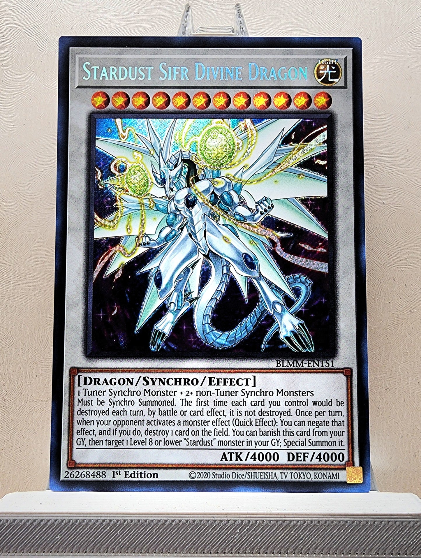 Yugioh! 1x Stardust Sifr Divine Dragon (BLMM - Secret Rare) 1st Edition