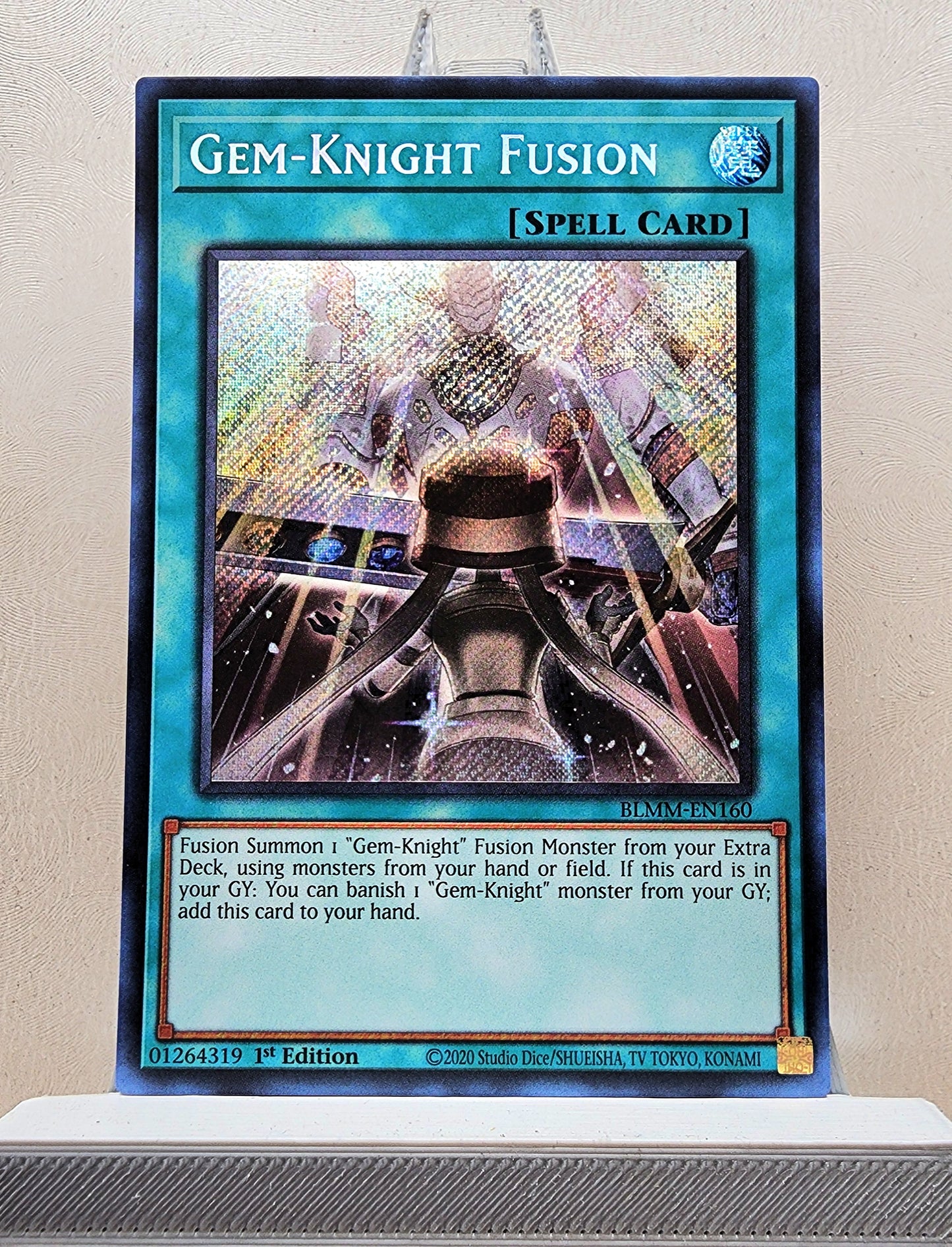 Yugioh! 1x Gem-Knight Fusion Alt Art (BLMM - Secret Rare) 1st Edition