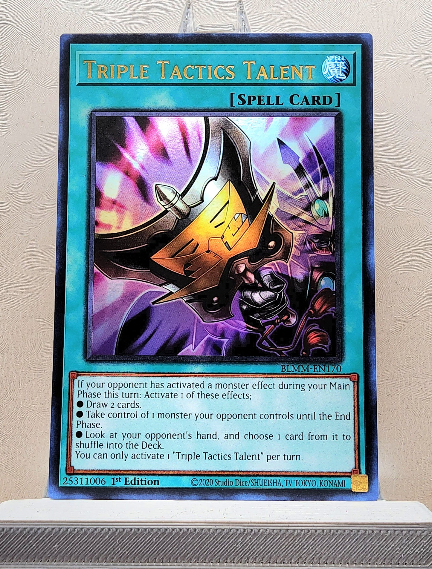 Yugioh! 1x Triple Tactics Talent (BLMM - Ultra Rare) 1st Edition