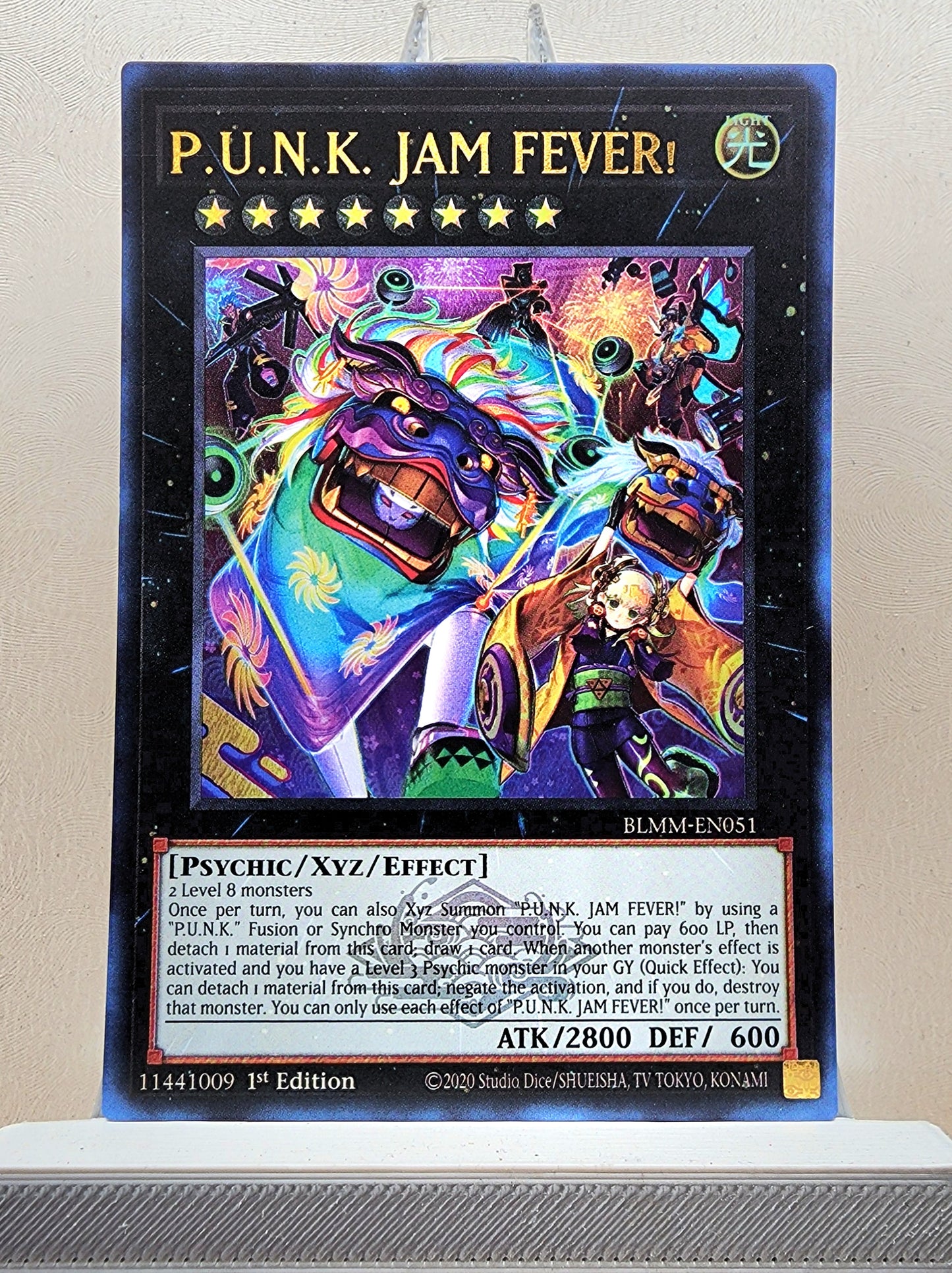 Yugioh! 1x P.U.N.K. JAM FEVER (BLMM - Emblazoned Ultra Rare) 1st Edition