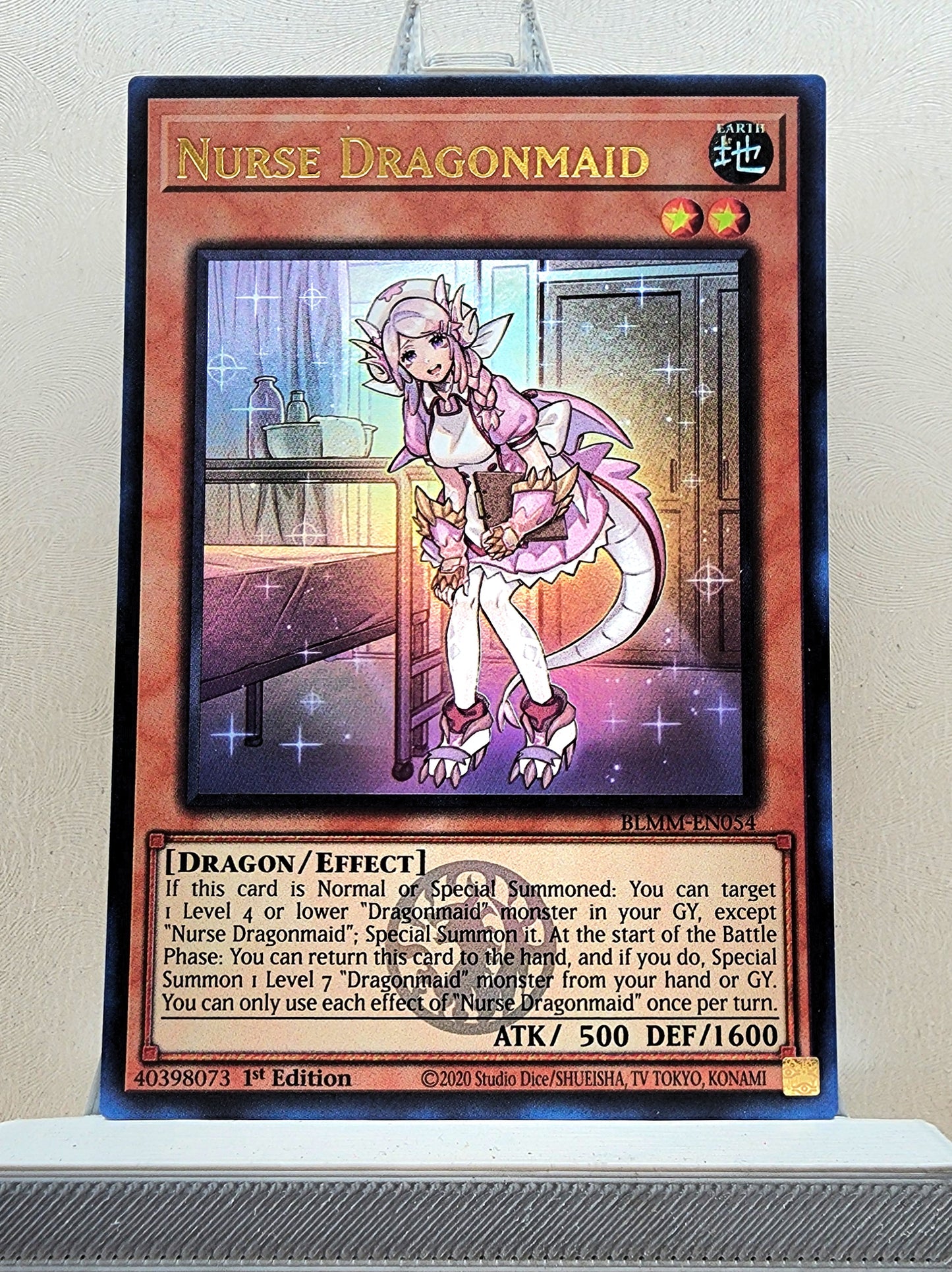 Yugioh! 1x Nurse Dragonmaid (BLMM - Emblazoned Ultra Rare) 1st Edition