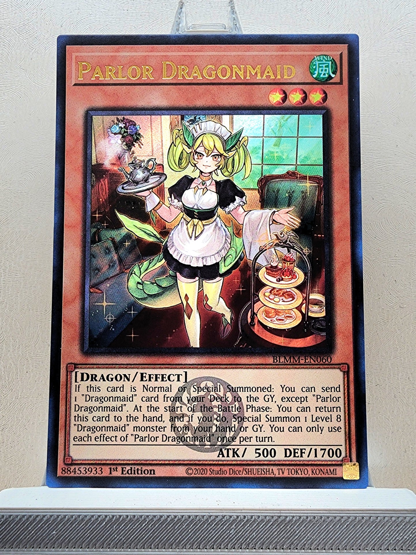 Yugioh! 1x Parlor Dragonmaid (BLMM - Emblazoned Ultra Rare) 1st Edition
