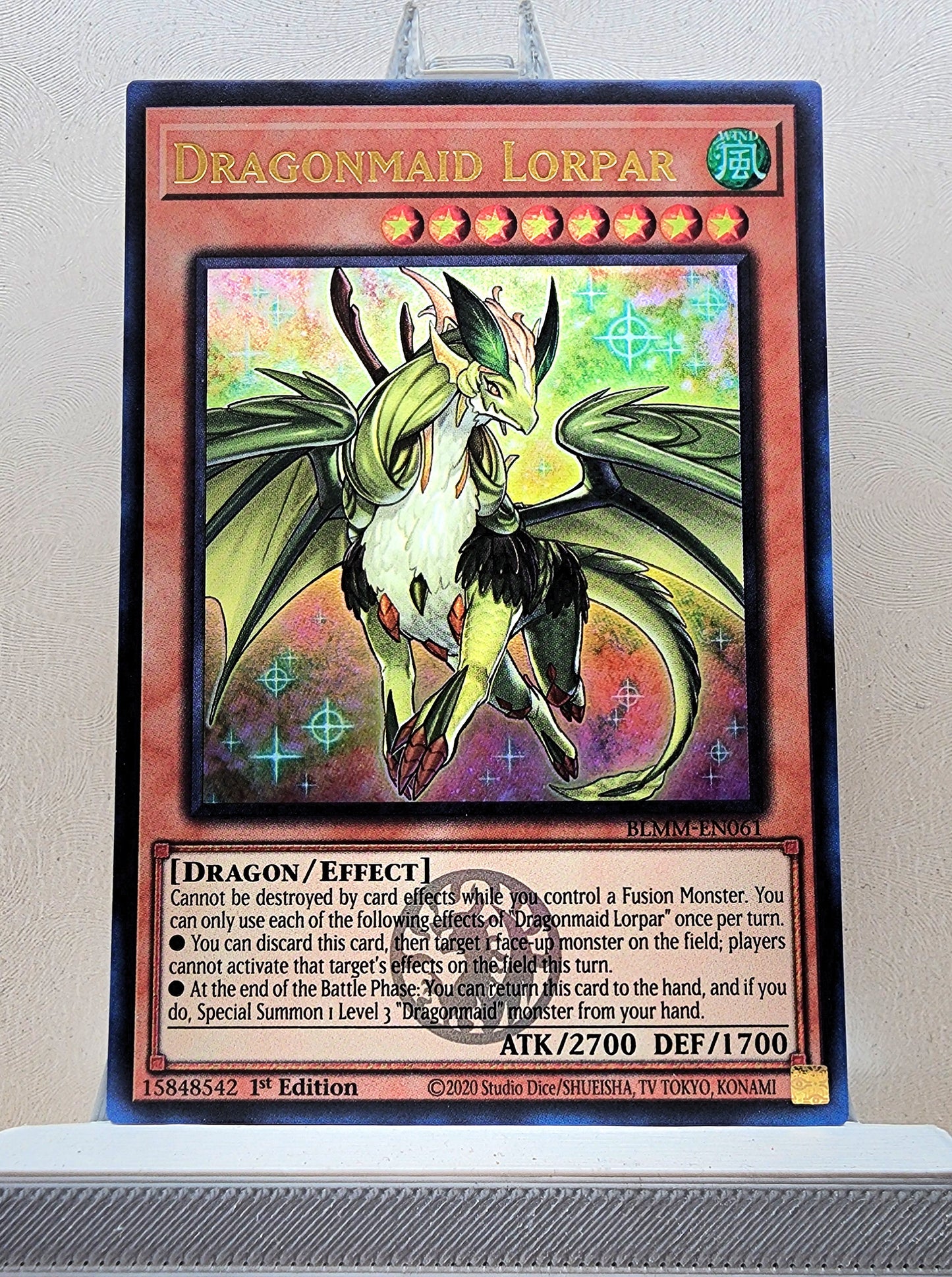 Yugioh! 1x Dragonmaid Lorpar (BLMM - Emblazoned Ultra Rare) 1st Edition