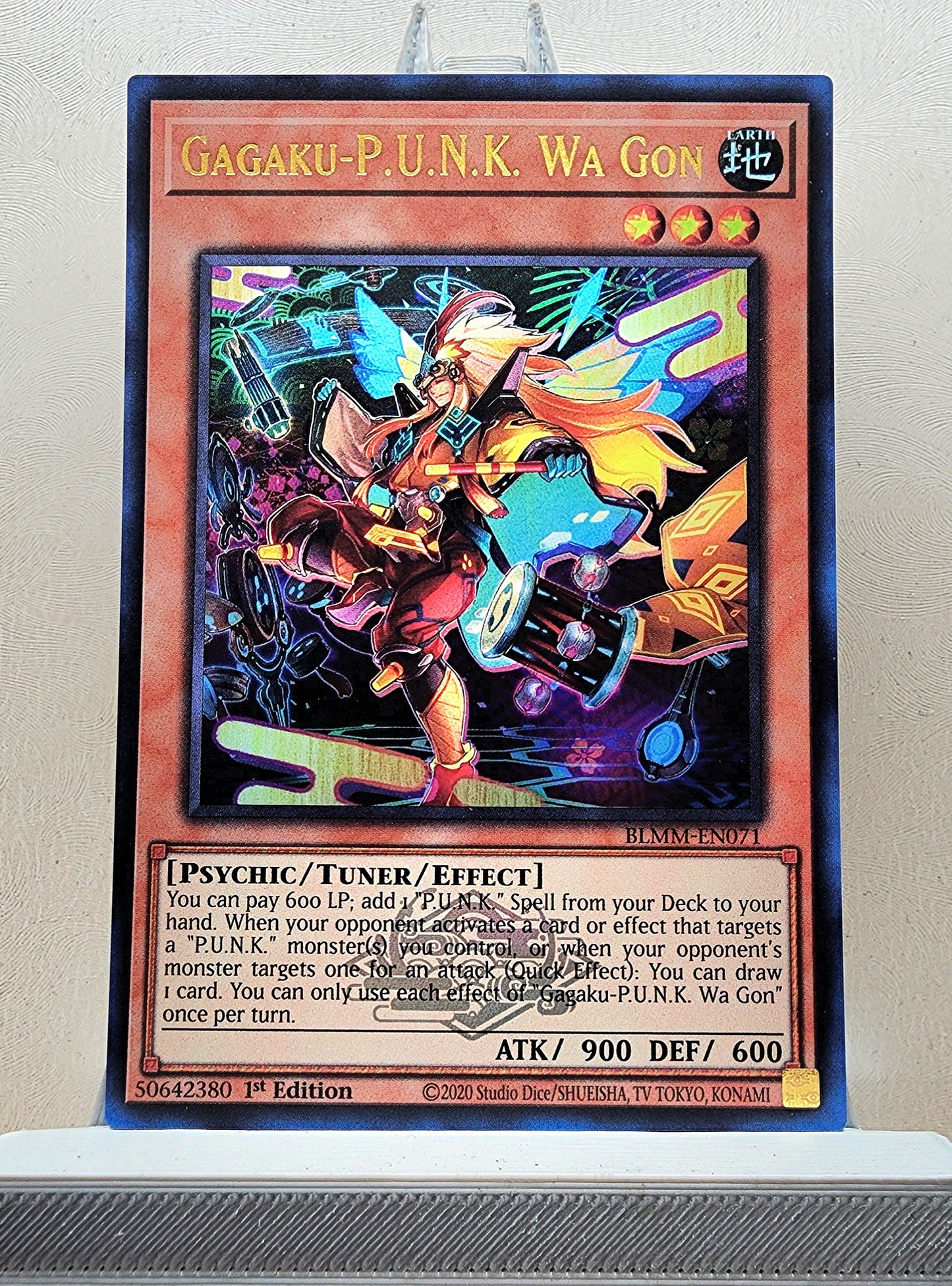 Yugioh! 1x Gagaku-P.U.N.K. Wa Gon (BLMM - Emblazoned Ultra Rare) 1st Edition