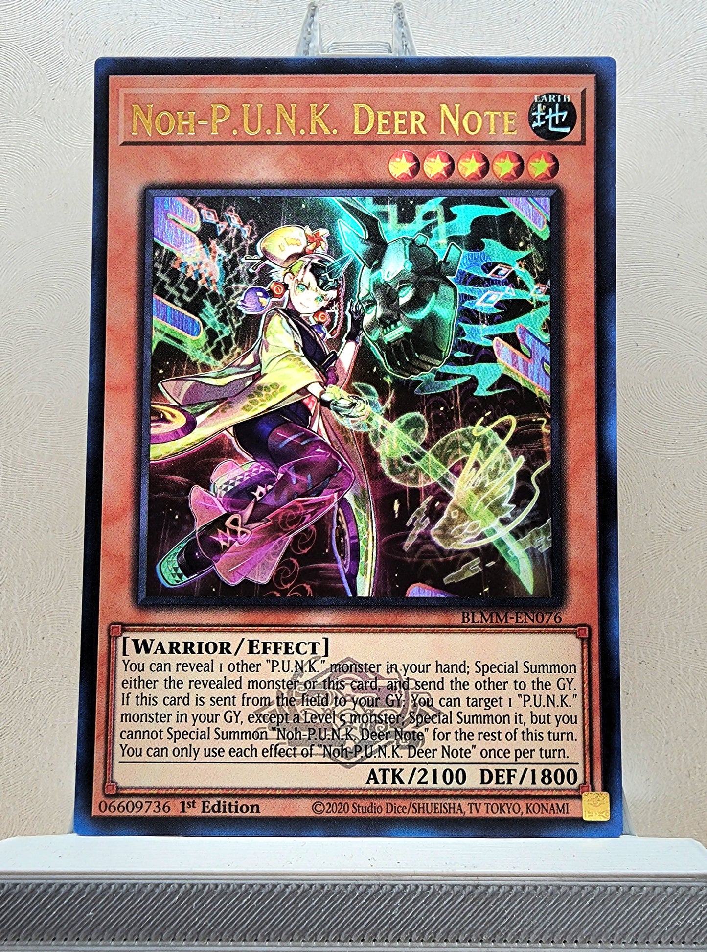 Yugioh! 1x Noh-P.U.N.K. Deer Note (BLMM - Emblazoned Ultra Rare) 1st Edition