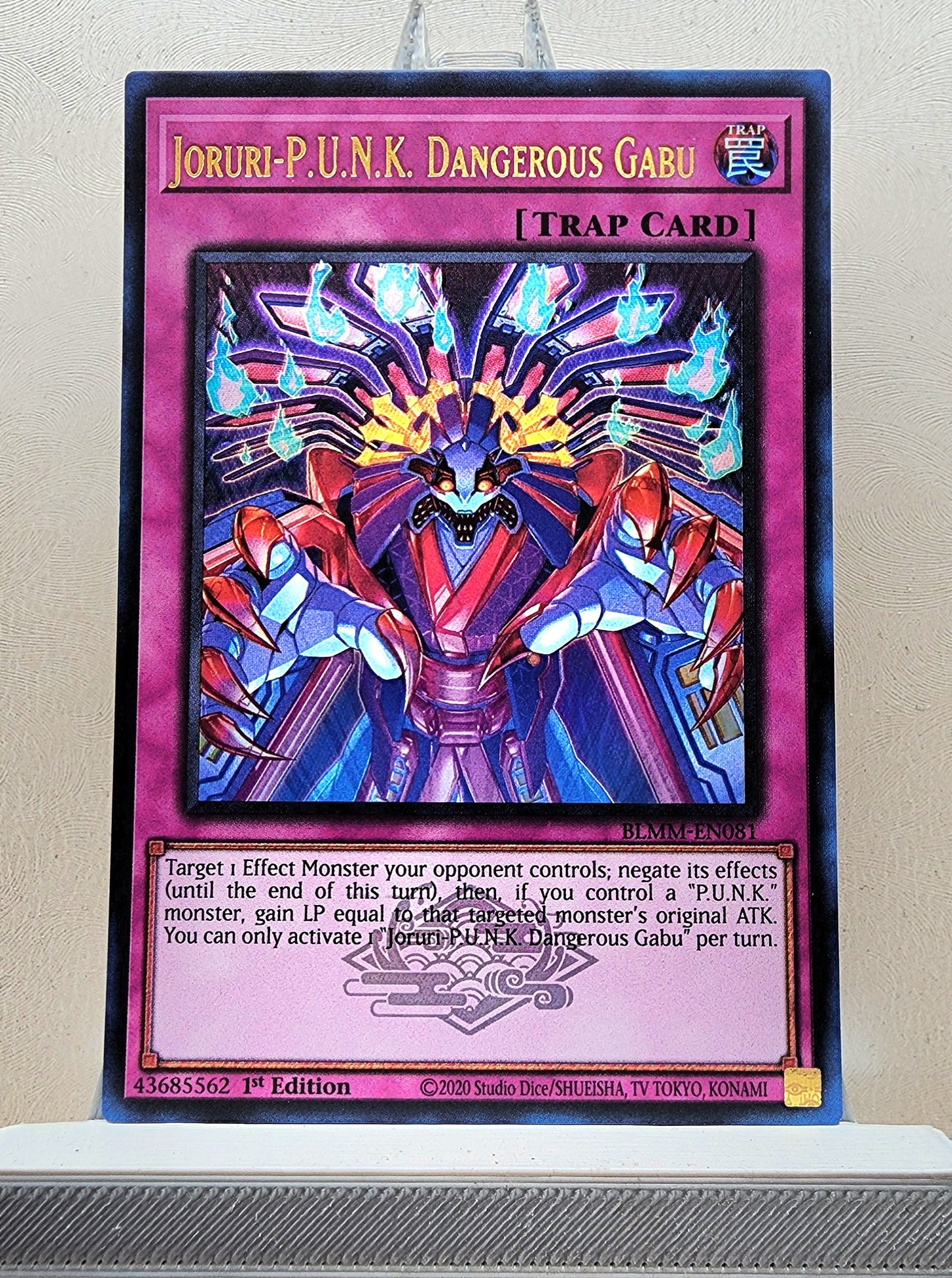 Yugioh! 1x Joruri-P.U.N.K. Dangerous Gabu (BLMM - Emblazoned Ultra Rare) 1st Edition