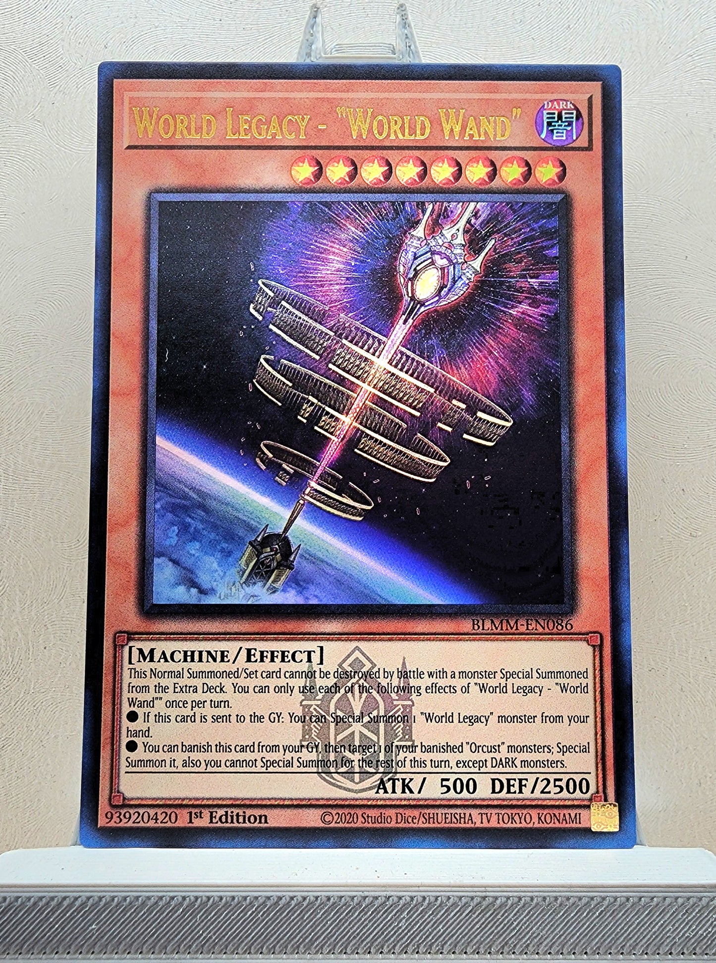 Yugioh! 1x World Legacy - World Wand (BLMM - Emblazoned Ultra Rare) 1st Edition