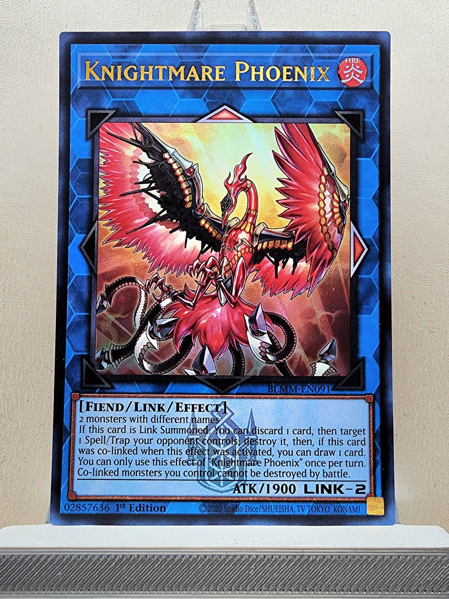 Yugioh! 1x Knightmare Phoenix (BLMM - Emblazoned Ultra Rare) 1st Edition