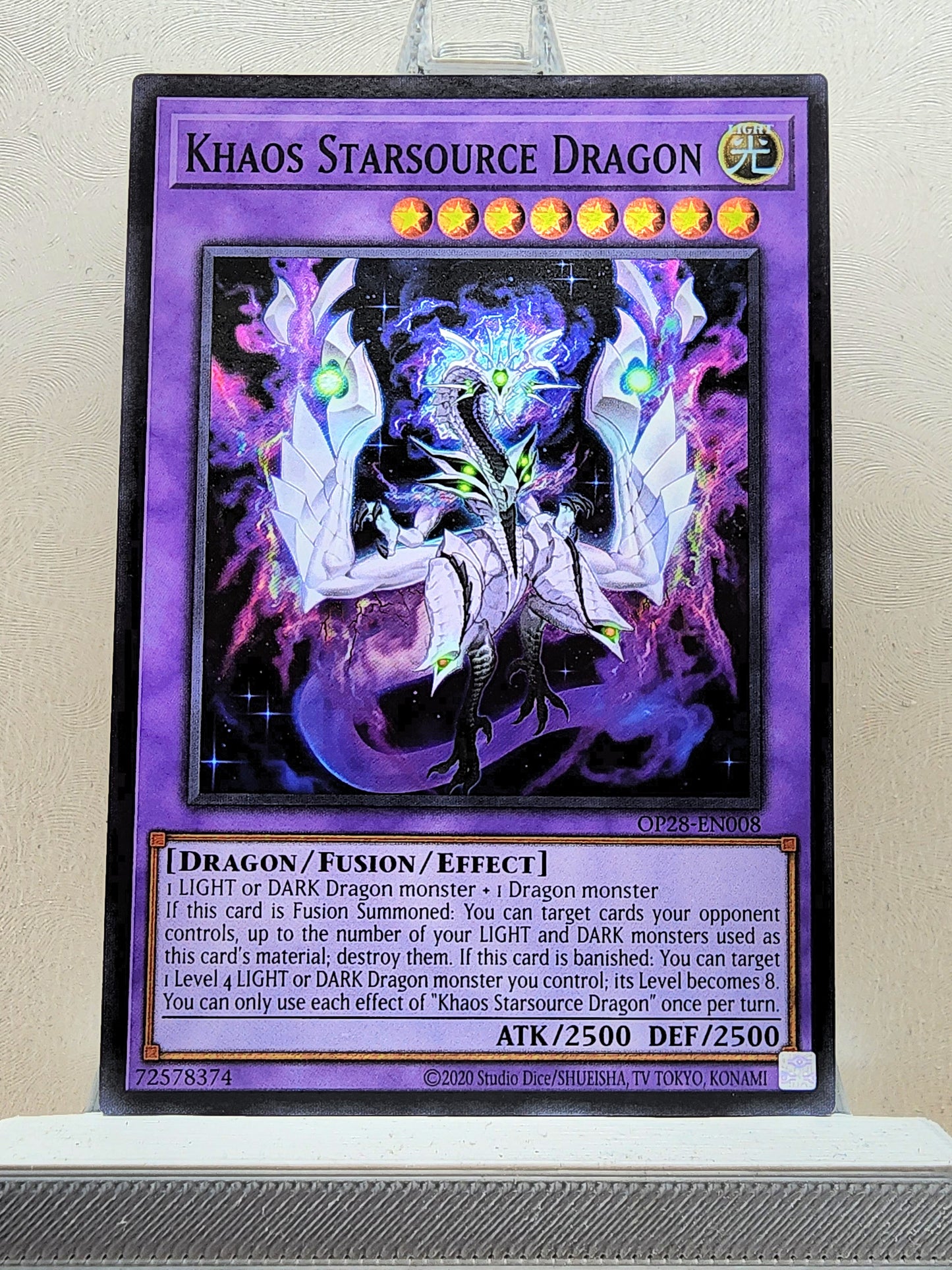 Yugioh! 1x Khaos Starsource Dragon (OP28 - Super Rare) Unli Edition