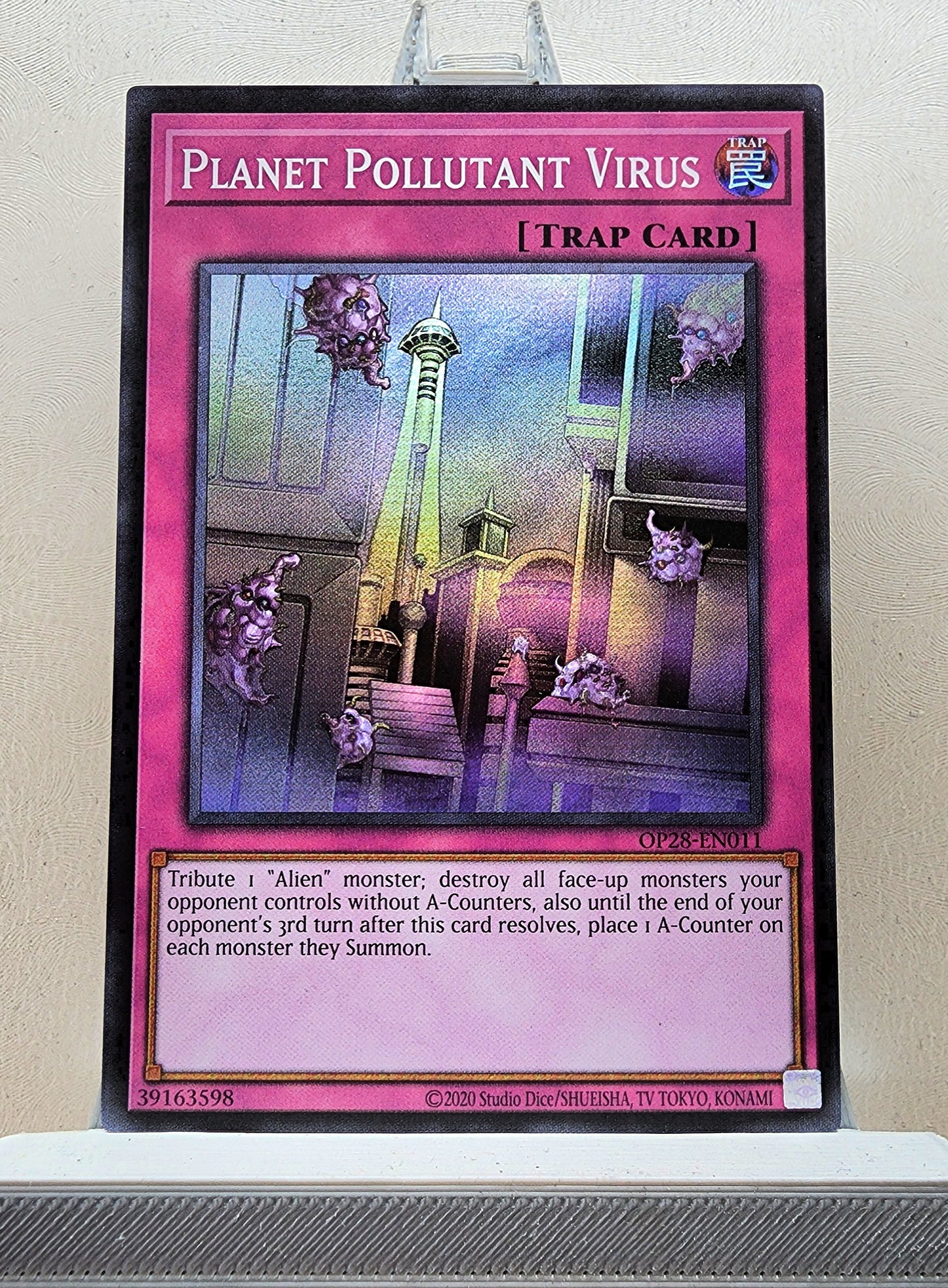 Yugioh! 1x Planet Pollutant Virus (OP28 - Super Rare) Unli Edition