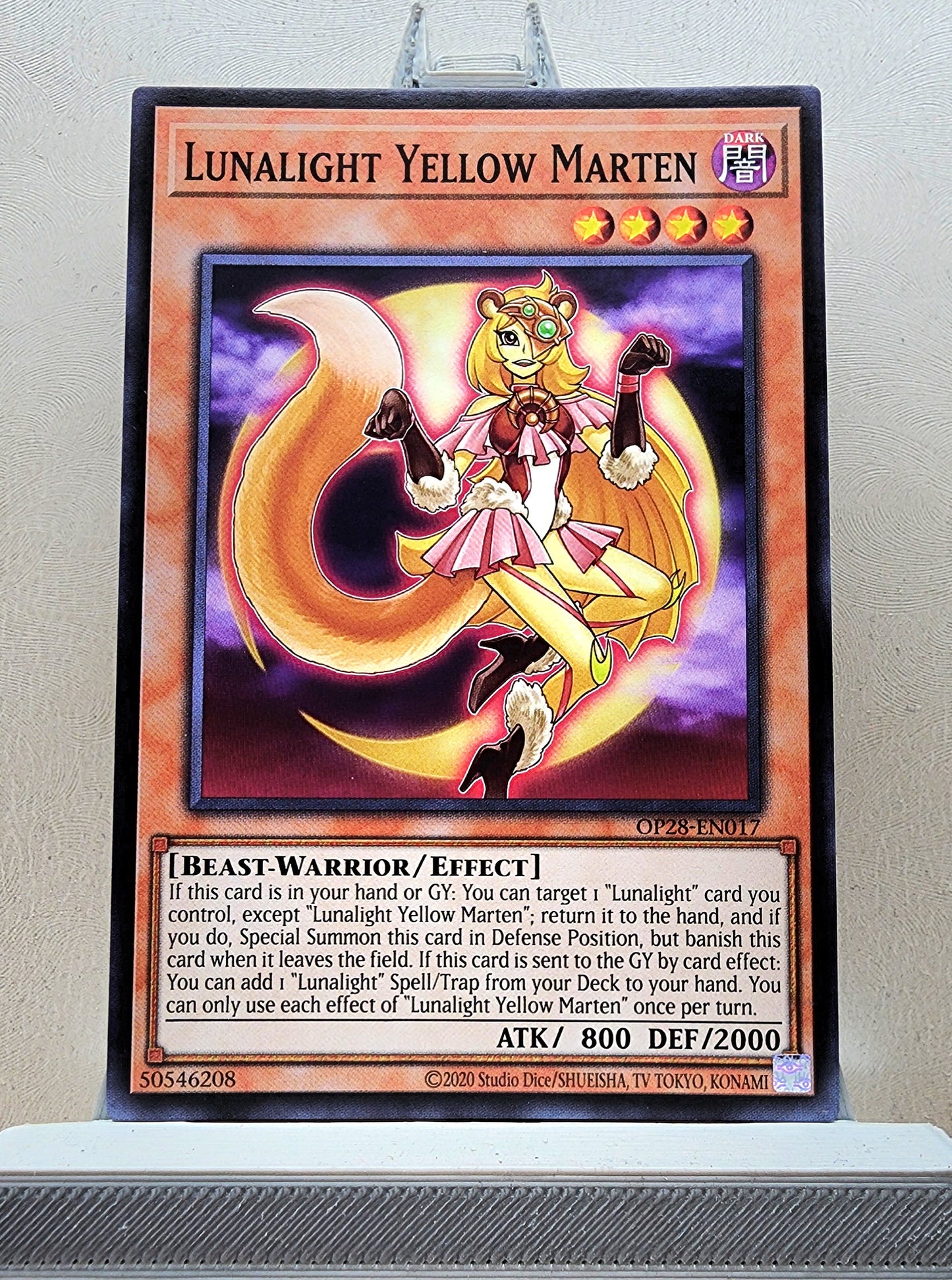 Yugioh! 1x Lunalight Yellow Marten (OP28 - Common) Unli Edition