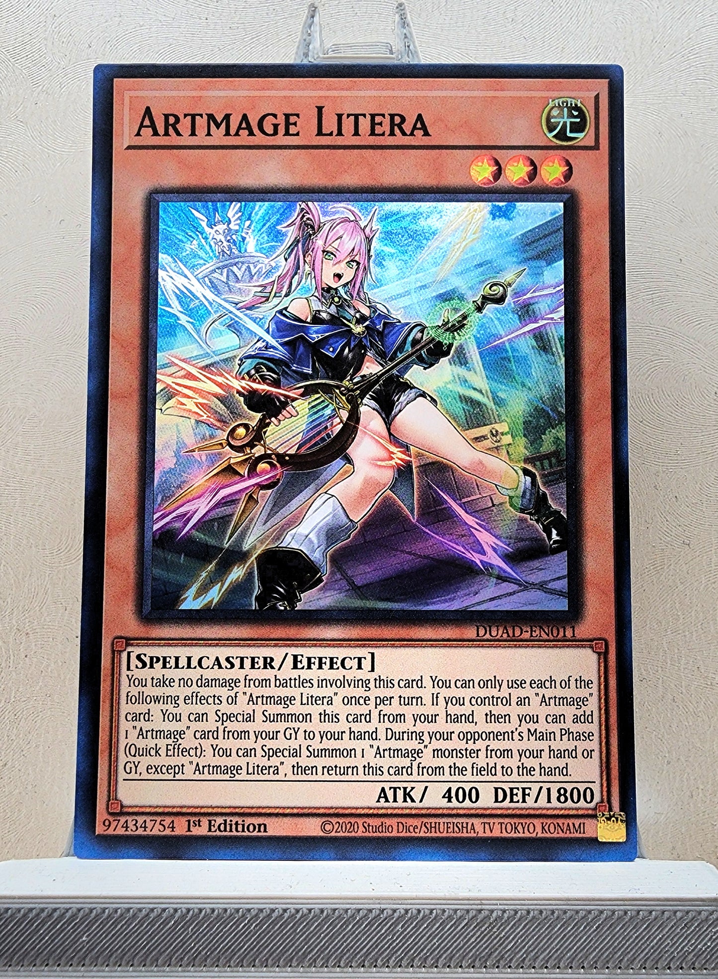 Yugioh! 1x Artmage Litera (DUAD - Super Rare) 1st Edition