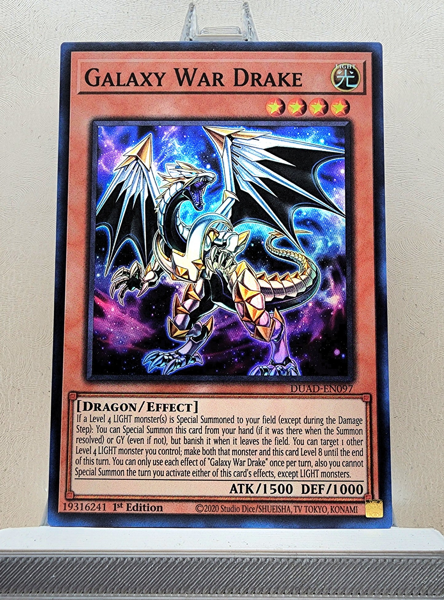 Yugioh! 1x Galaxy War Drake (DUAD - Super Rare) 1st Edition