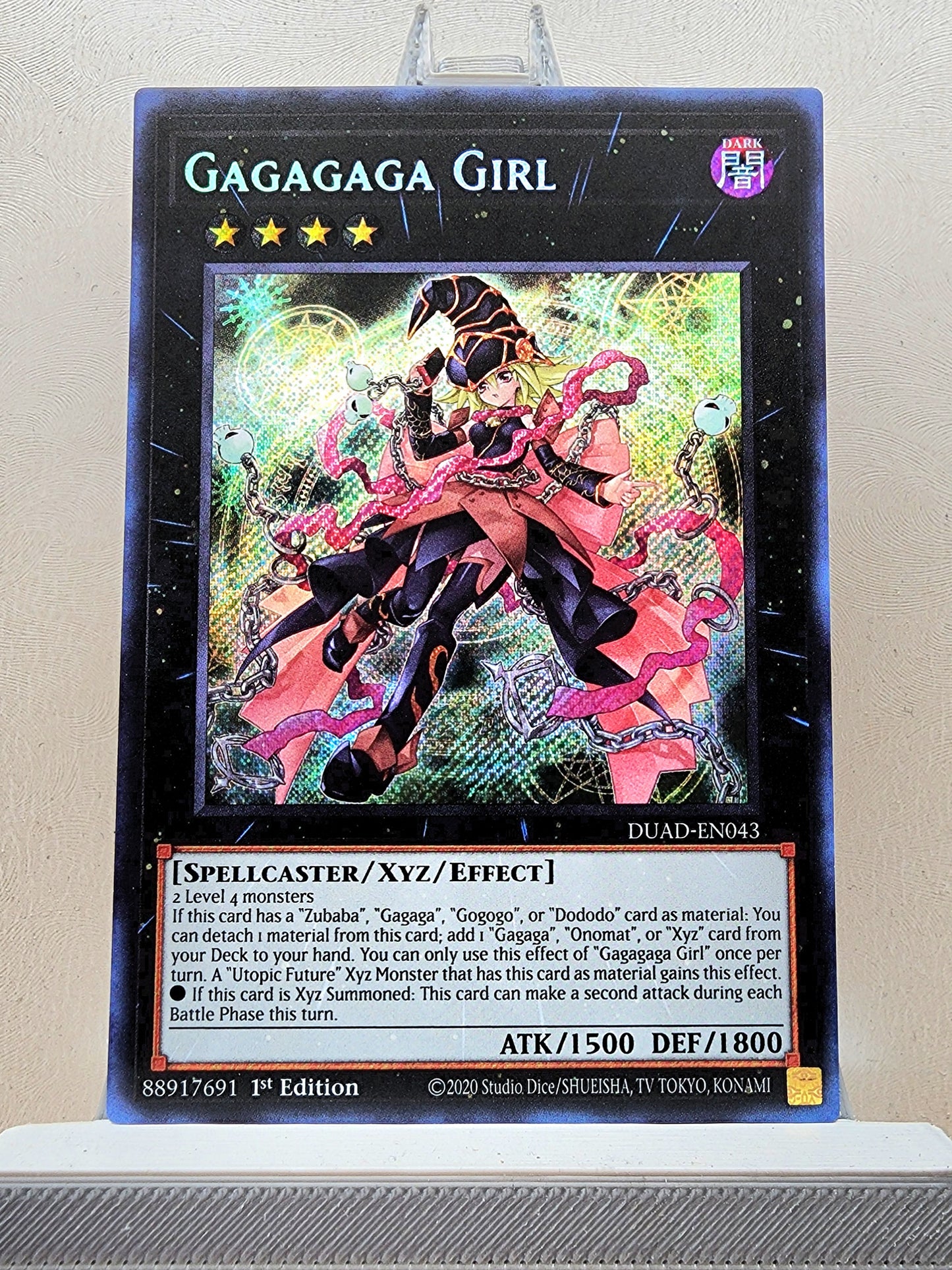 Yugioh! 1x Gagagaga Girl (DUAD - Secret Rare) 1st Edition