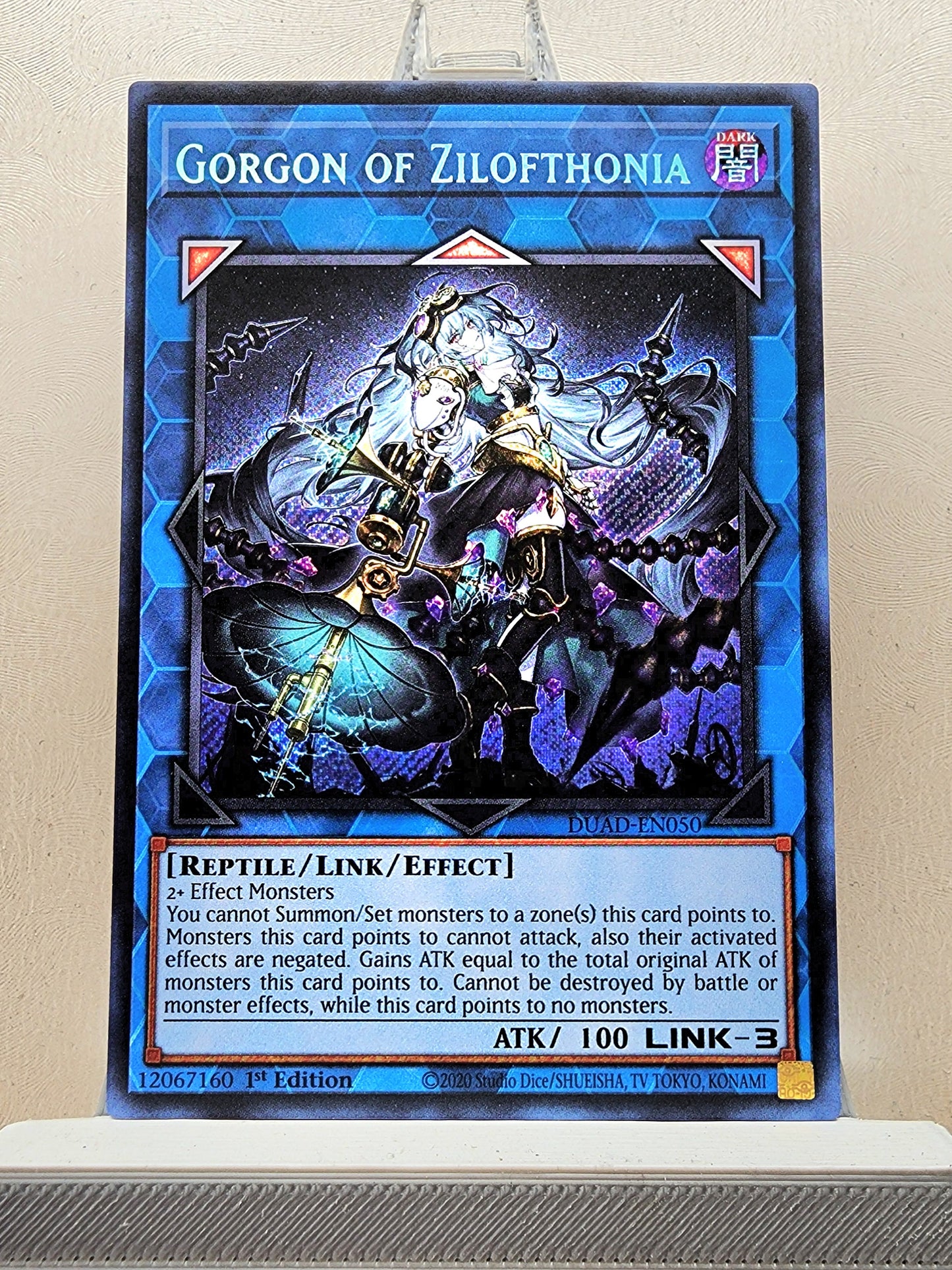 Yugioh! 1x Gorgon of Zilofthonia (DUAD - Secret Rare) 1st Edition