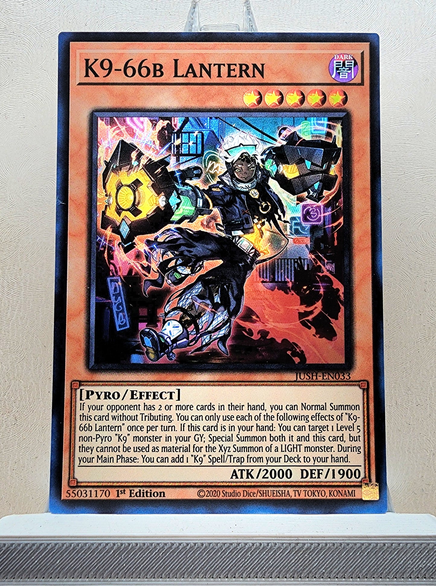 Yugioh! 1x K9-66b Lantern (JUSH - Super Rare) 1st Edition
