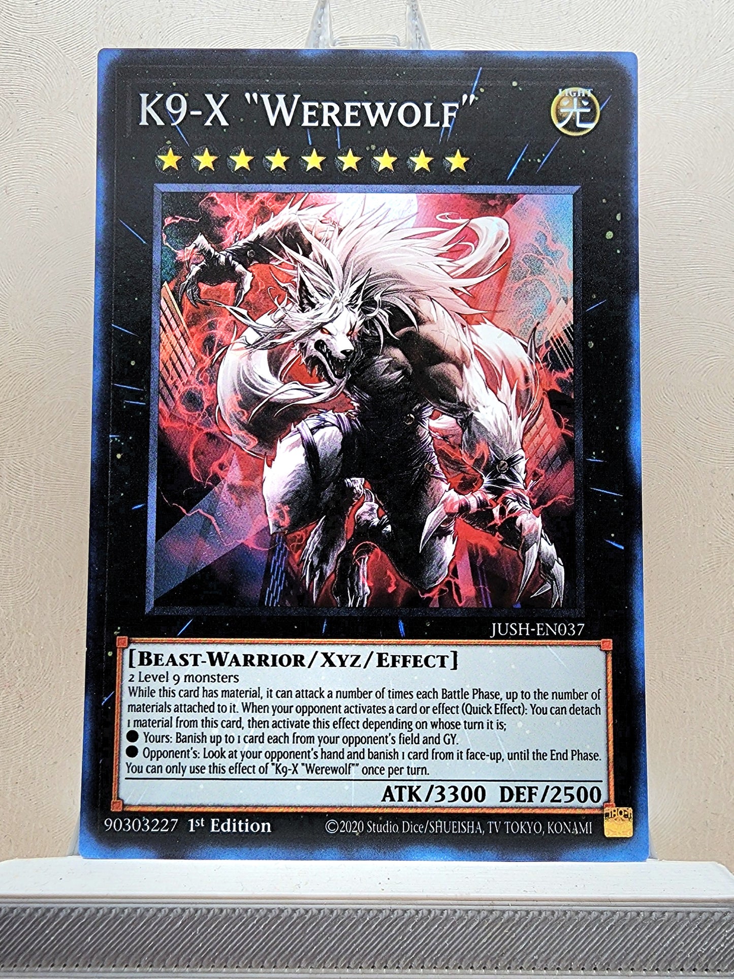 Yugioh! 1x K9-X "Werewolf" (JUSH - Super Rare) 1st Edition
