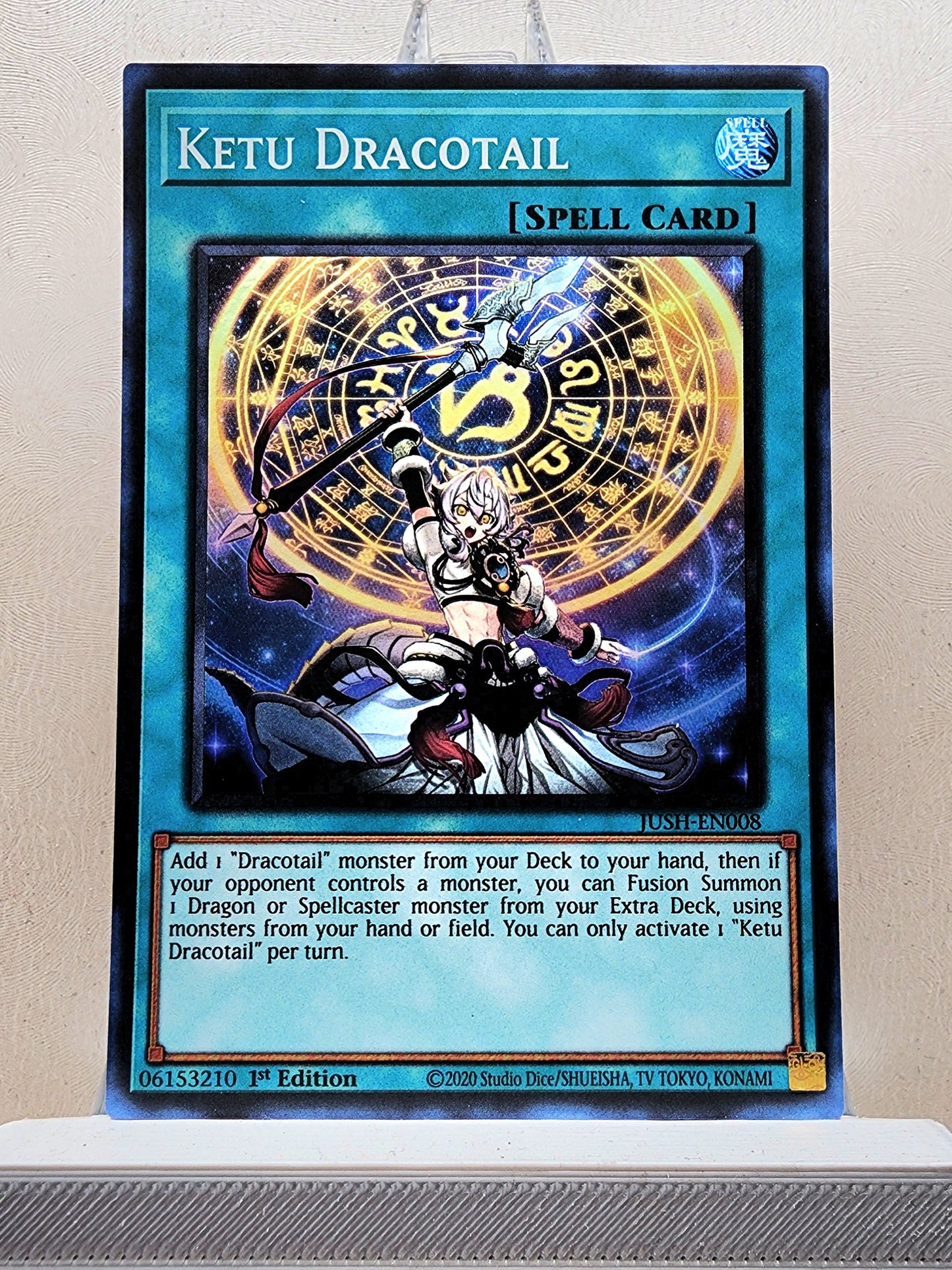 Yugioh! 1x Ketu Dracotail (JUSH - Super Rare) 1st Edition