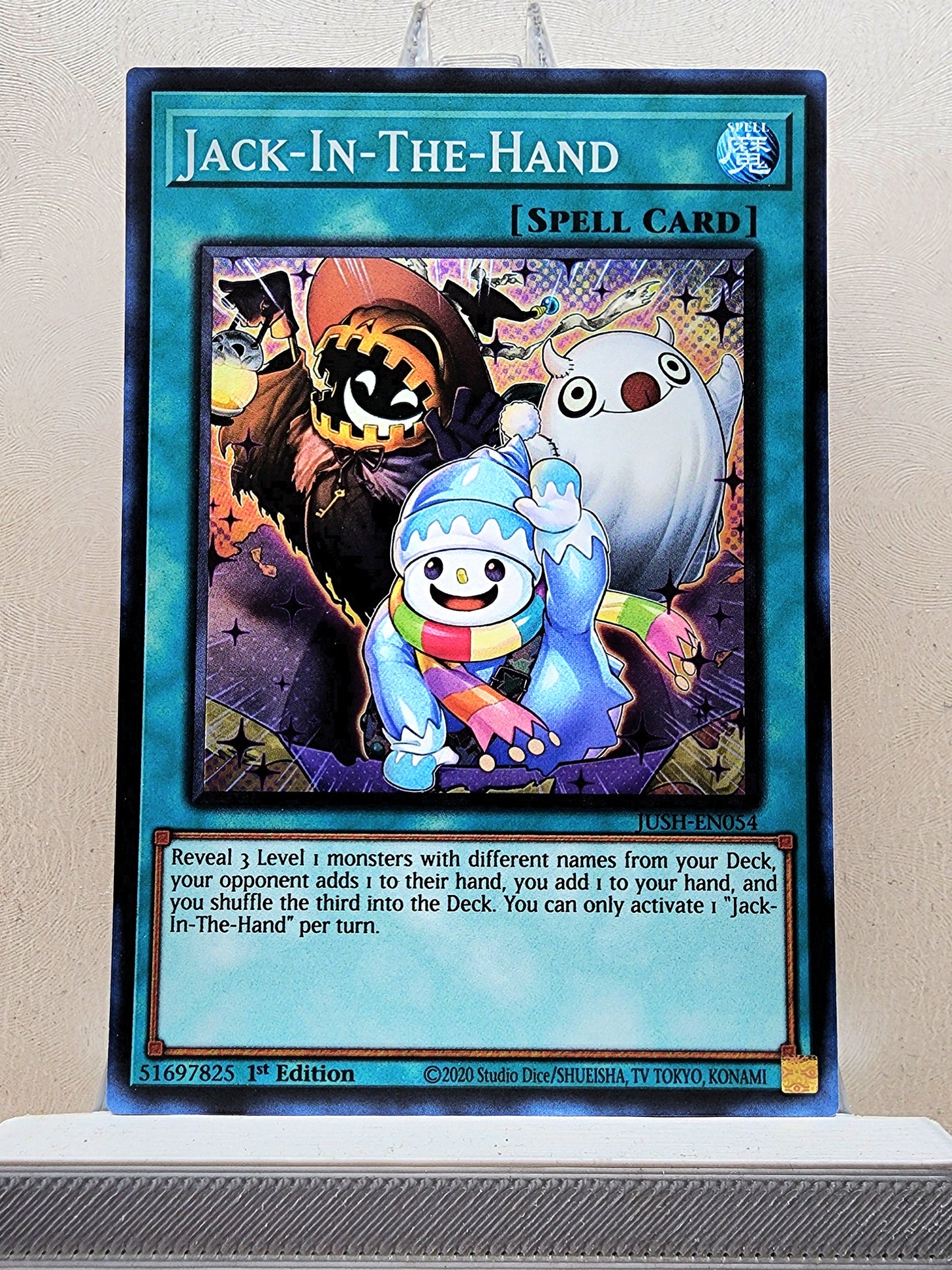 Yugioh! 1x Jack-In-The-Hand (JUSH - Super Rare) 1st Edition