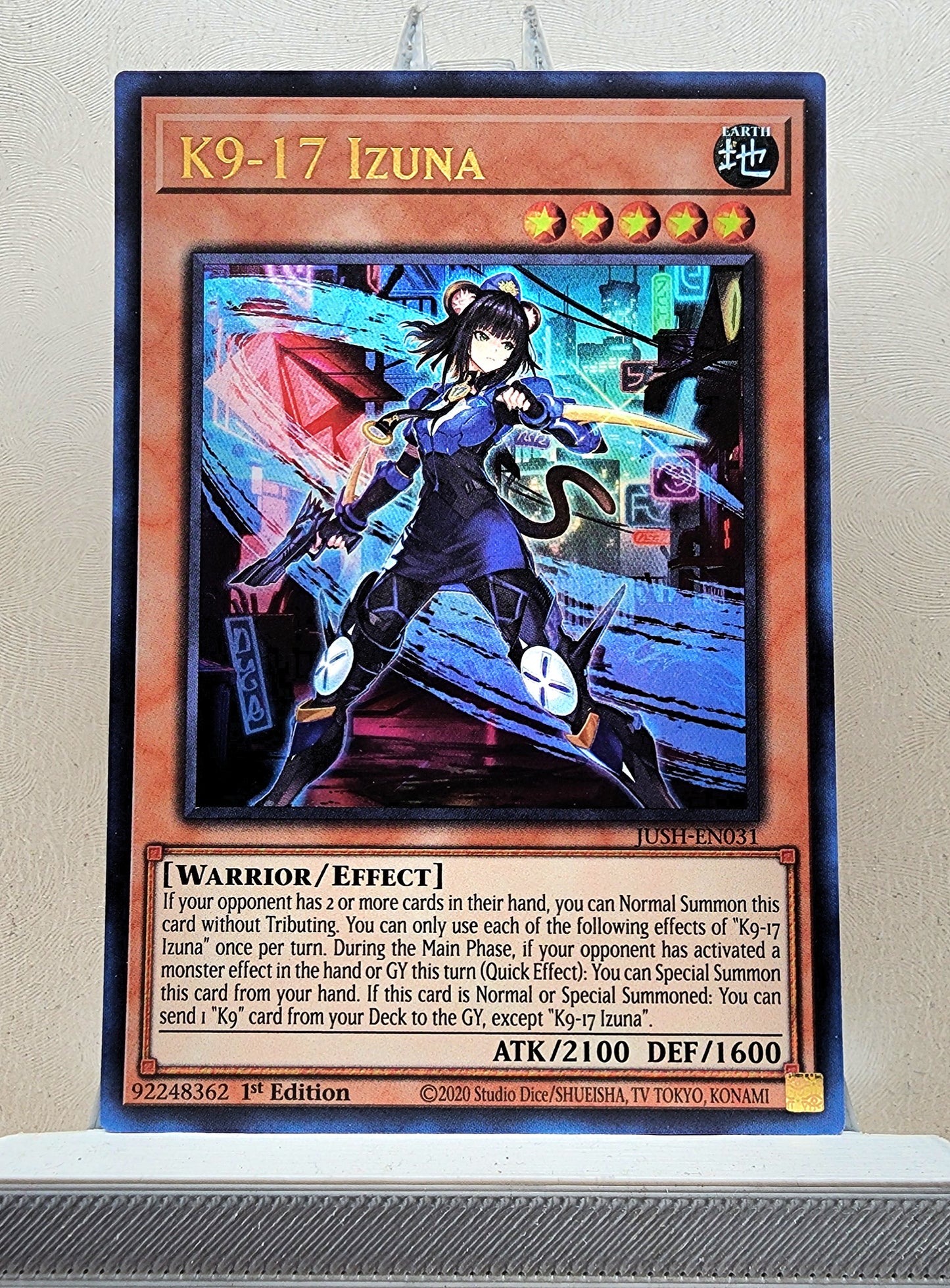 Yugioh! 1x K9-17 Izuna (JUSH - Ultra Rare) 1st Edition