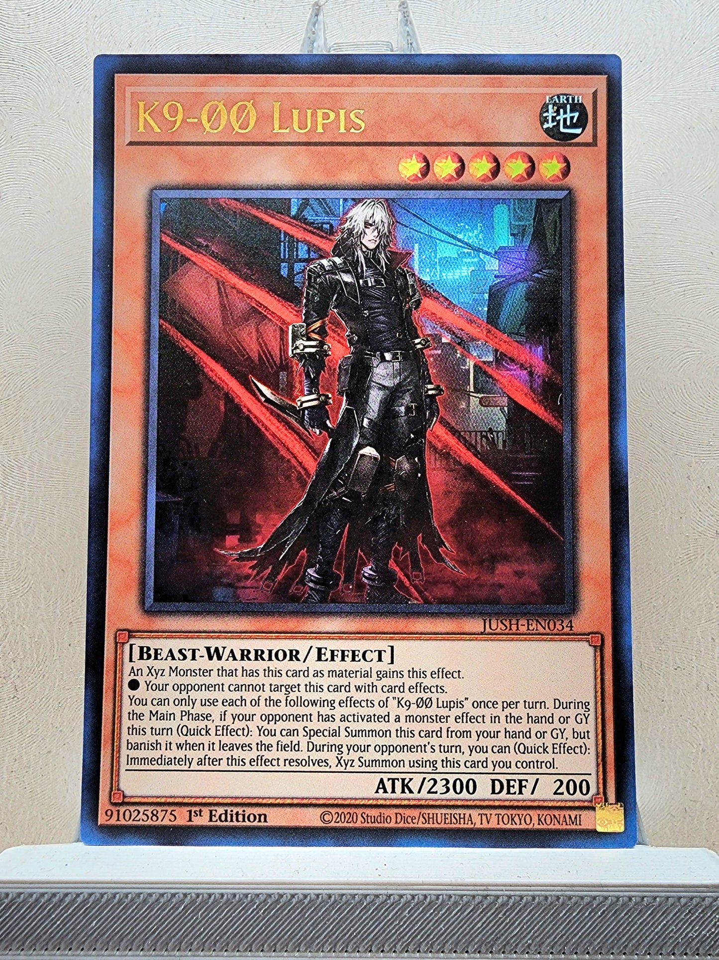 Yugioh! 1x K9-ØØ Lupis (JUSH - Ultra Rare) 1st Edition
