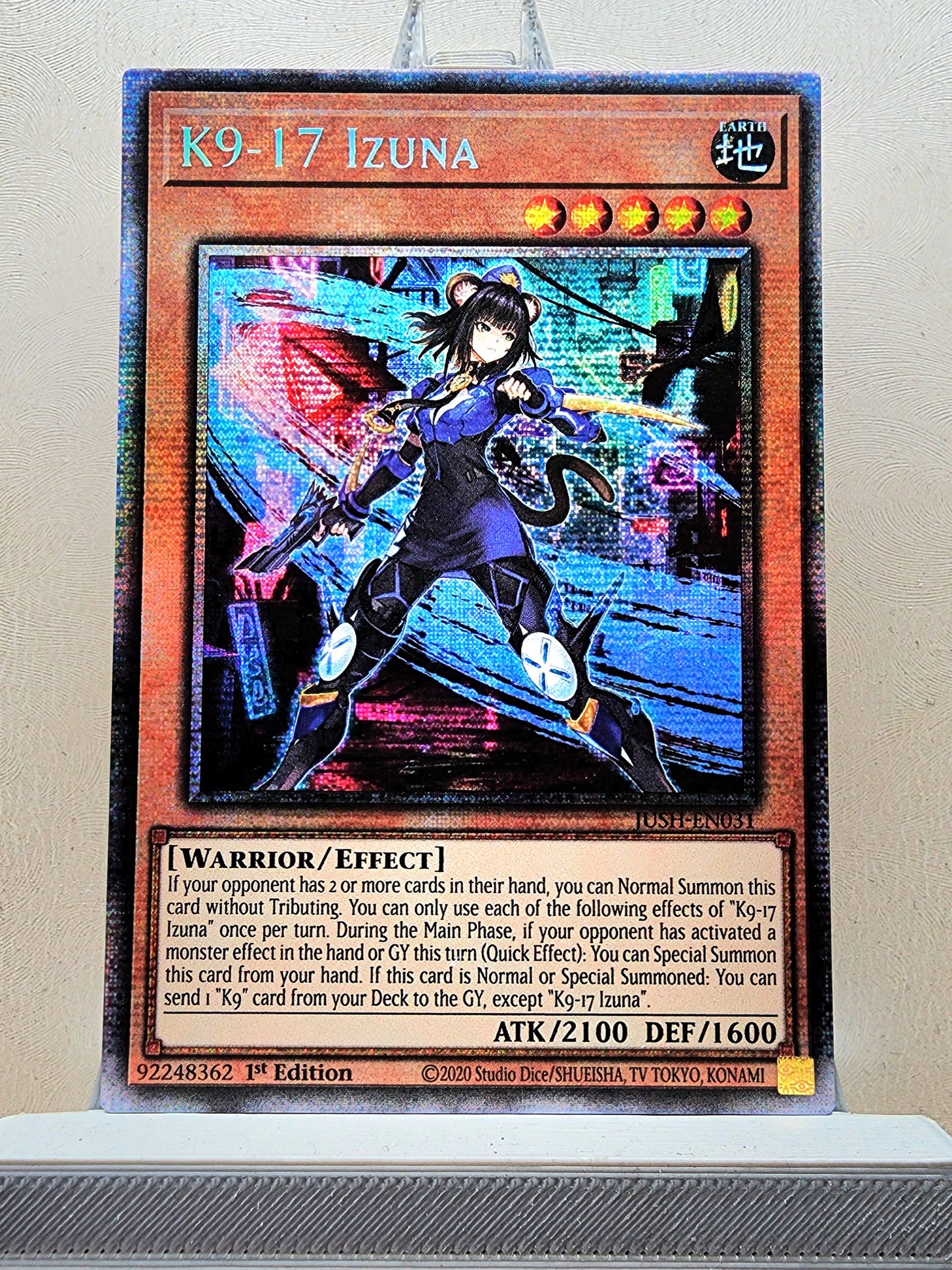 Yugioh! 1x K9-17 Izuna (JUSH - Starlight Rare) 1st Edition