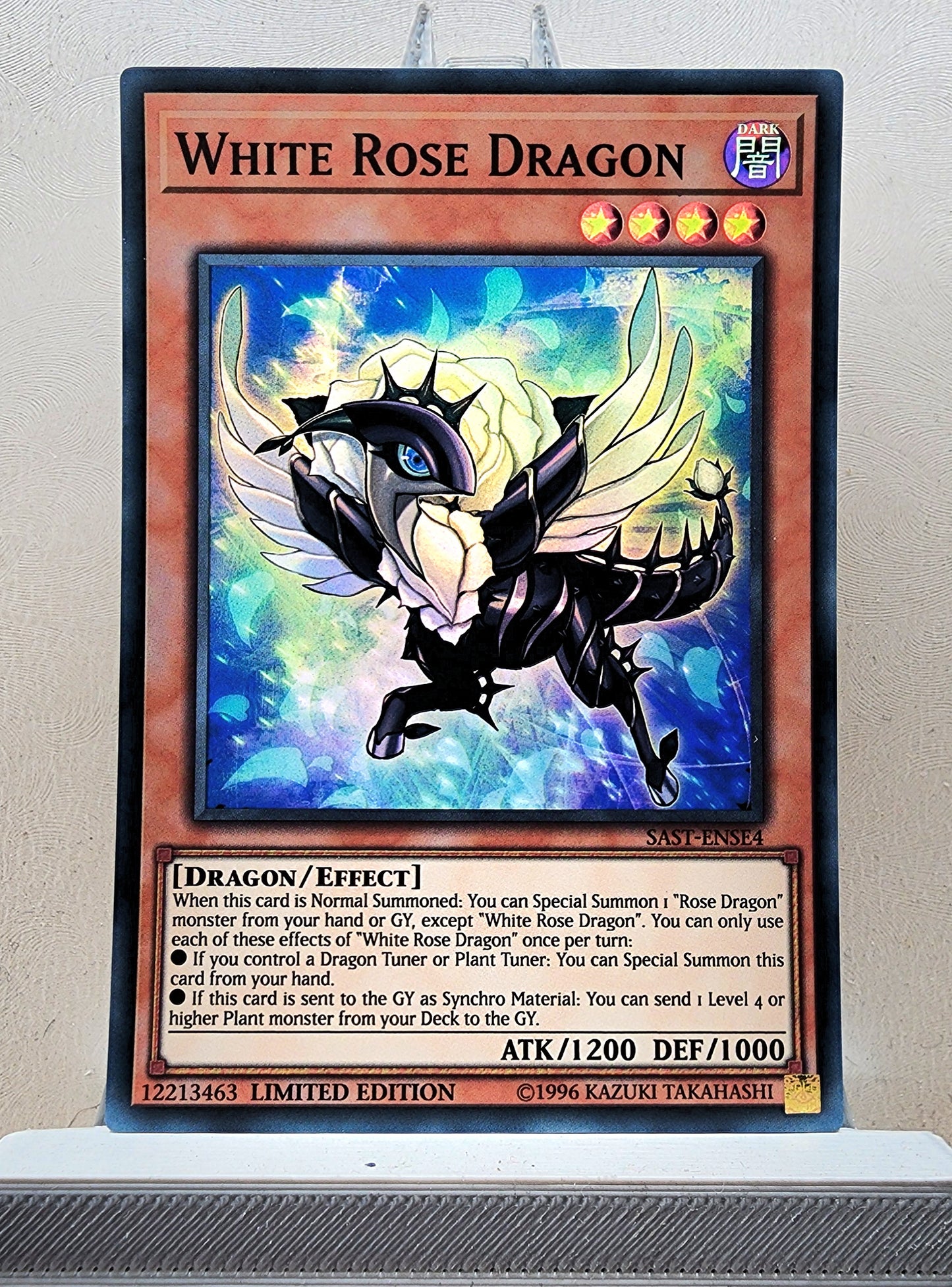 Yugioh! 1x White Rose Dragon (SAST - Super Rare) Limited Edition