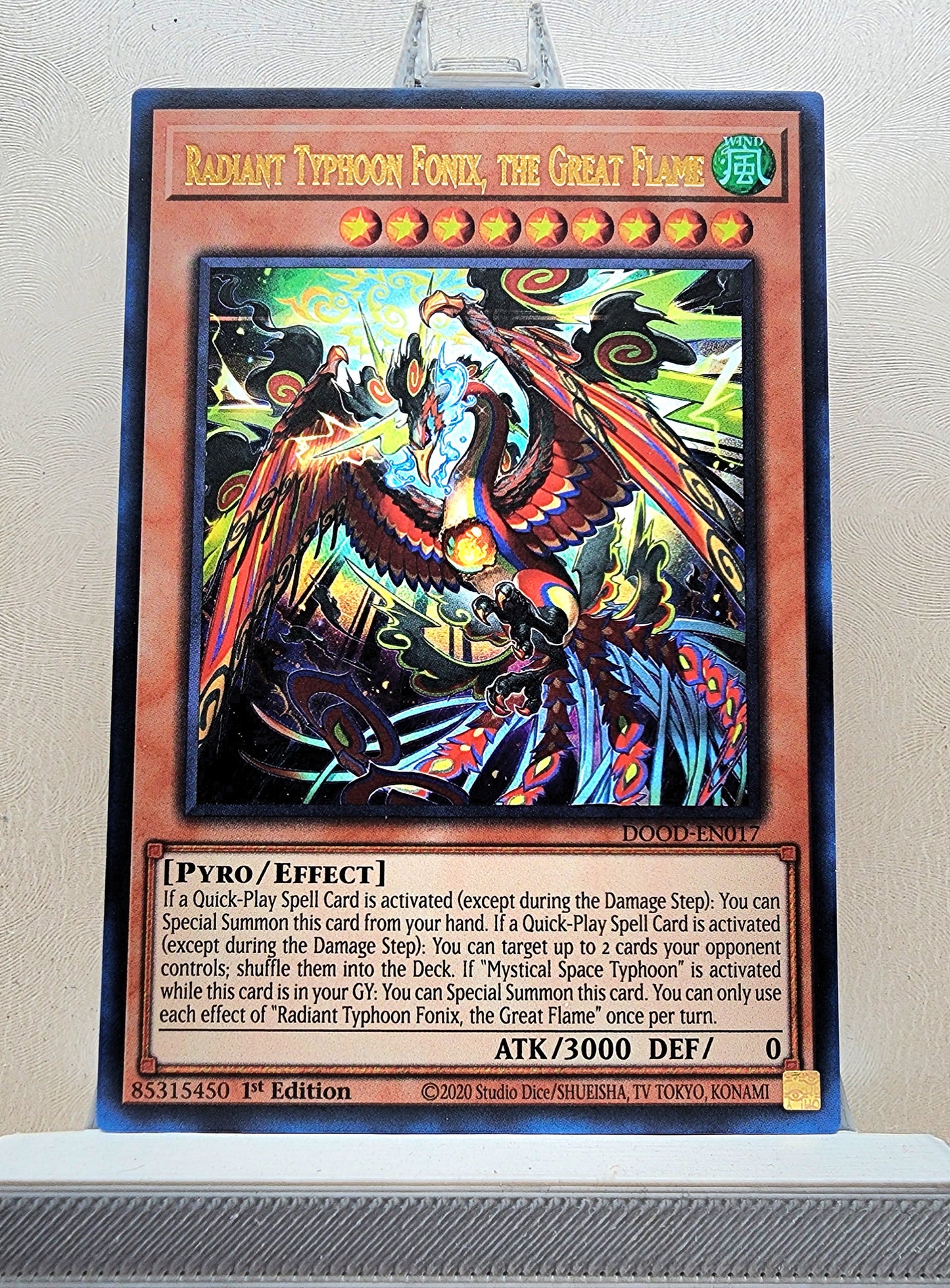 Yugioh! 1x Radiant Typhoon Fonix, the Great Flame (DOOD - Ultra Rare) 1st Edition