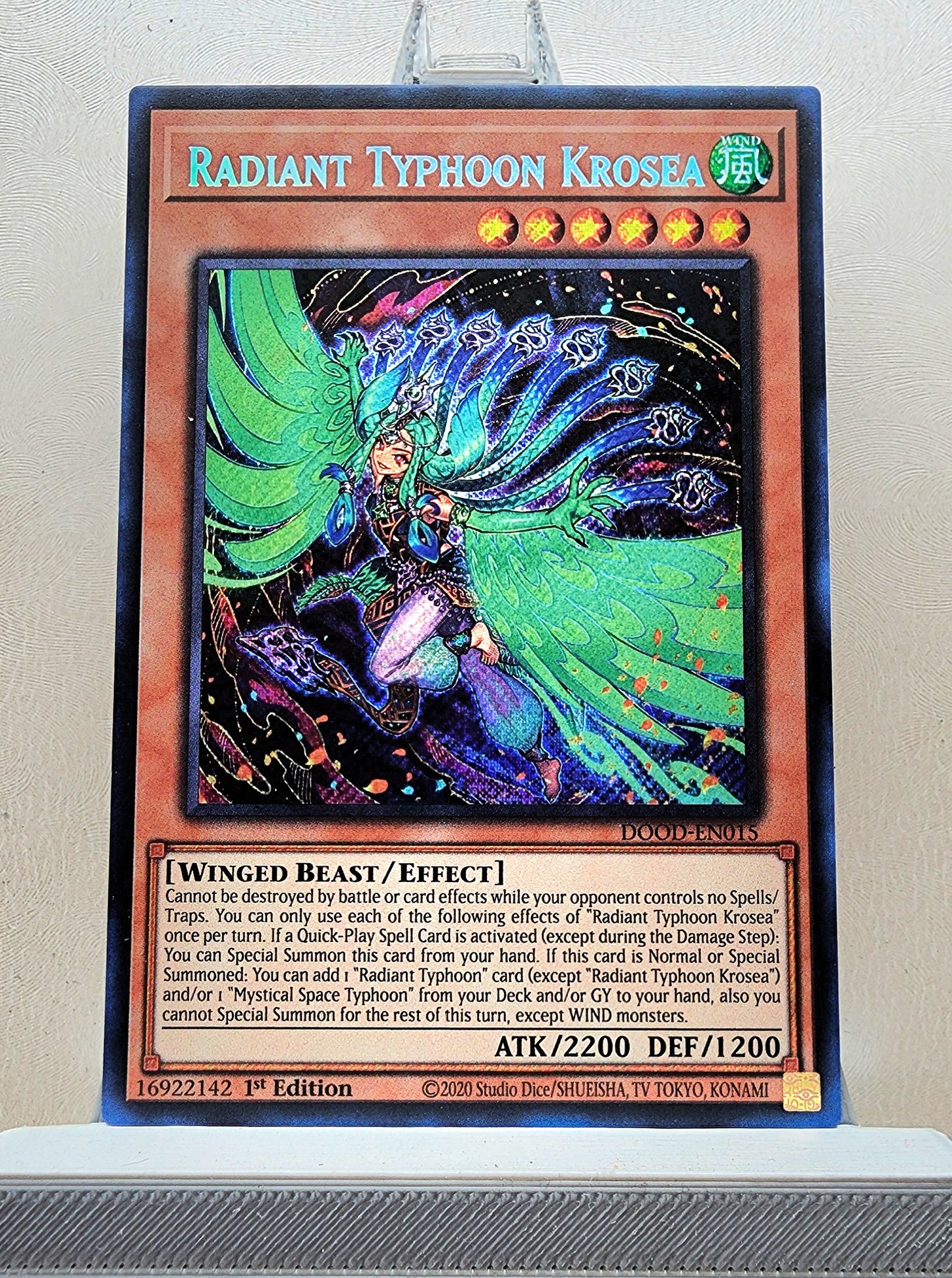 Yugioh! 1x Radiant Typhoon Krosea (DOOD - Secret Rare) 1st Edition