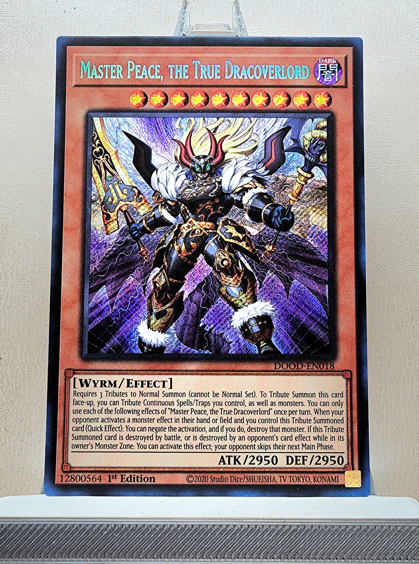 Yugioh! 1x Master Peace, the True Dracoverlord (DOOD - Secret Rare) 1st Edition